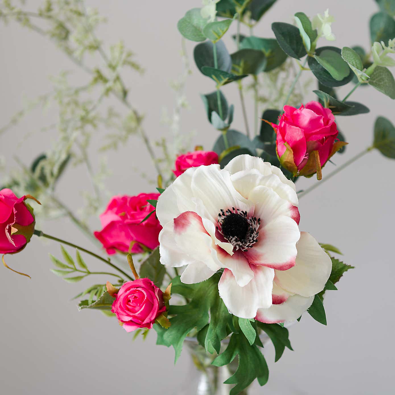 Artificial Rose & Anemone Letterbox Bouquet