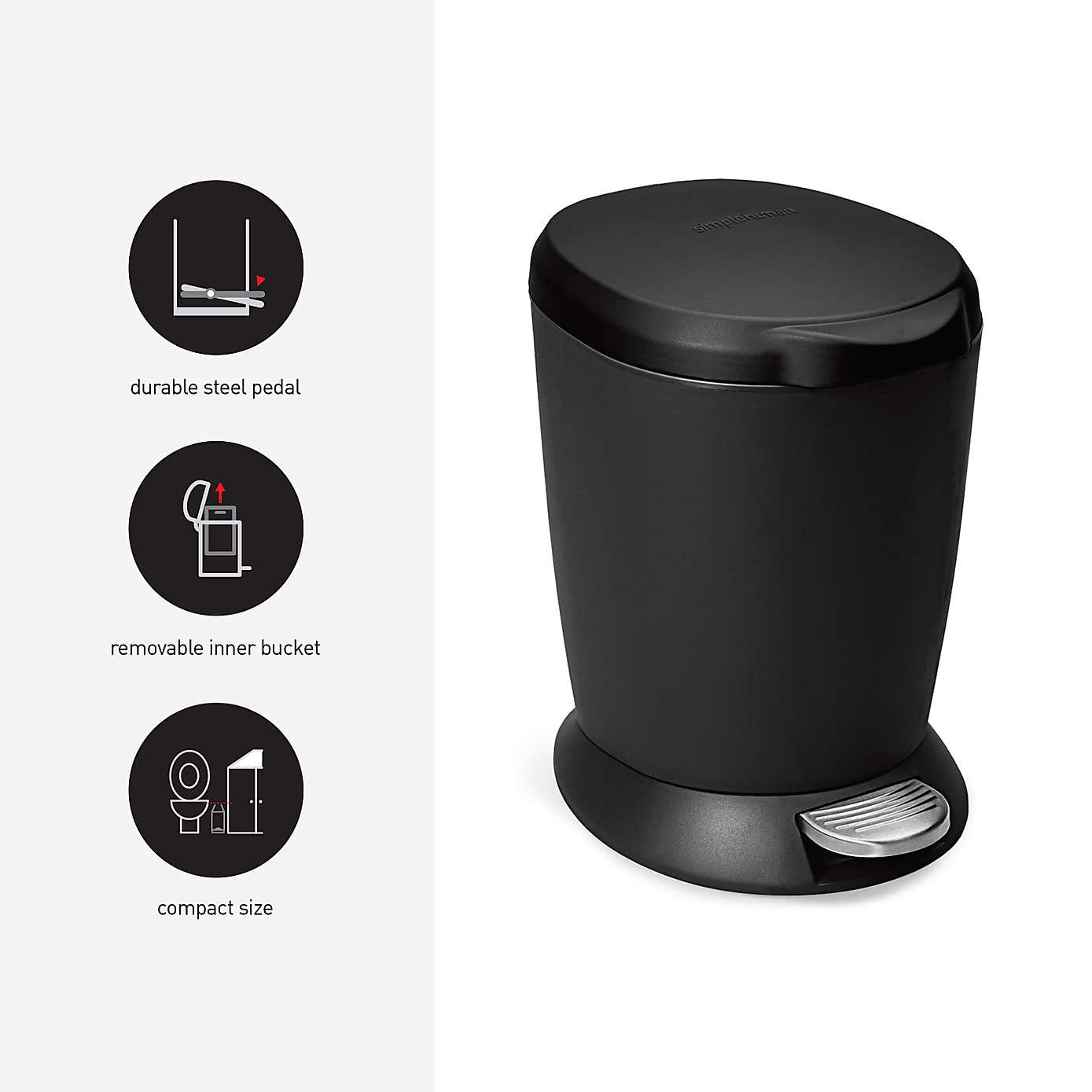 simplehuman Mini 6 Litre Pedal Bin
