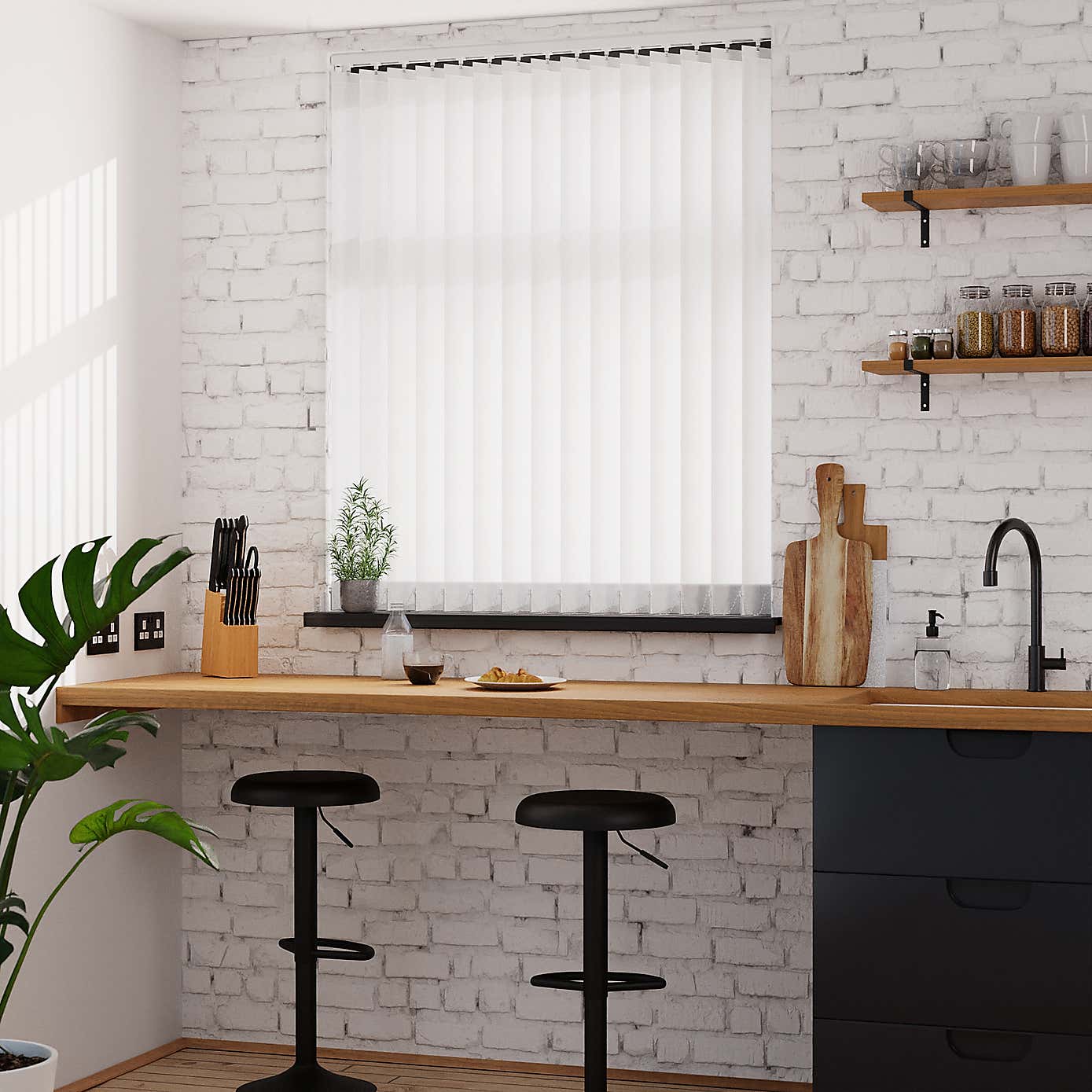 Stripe Cordless Vertical Blind