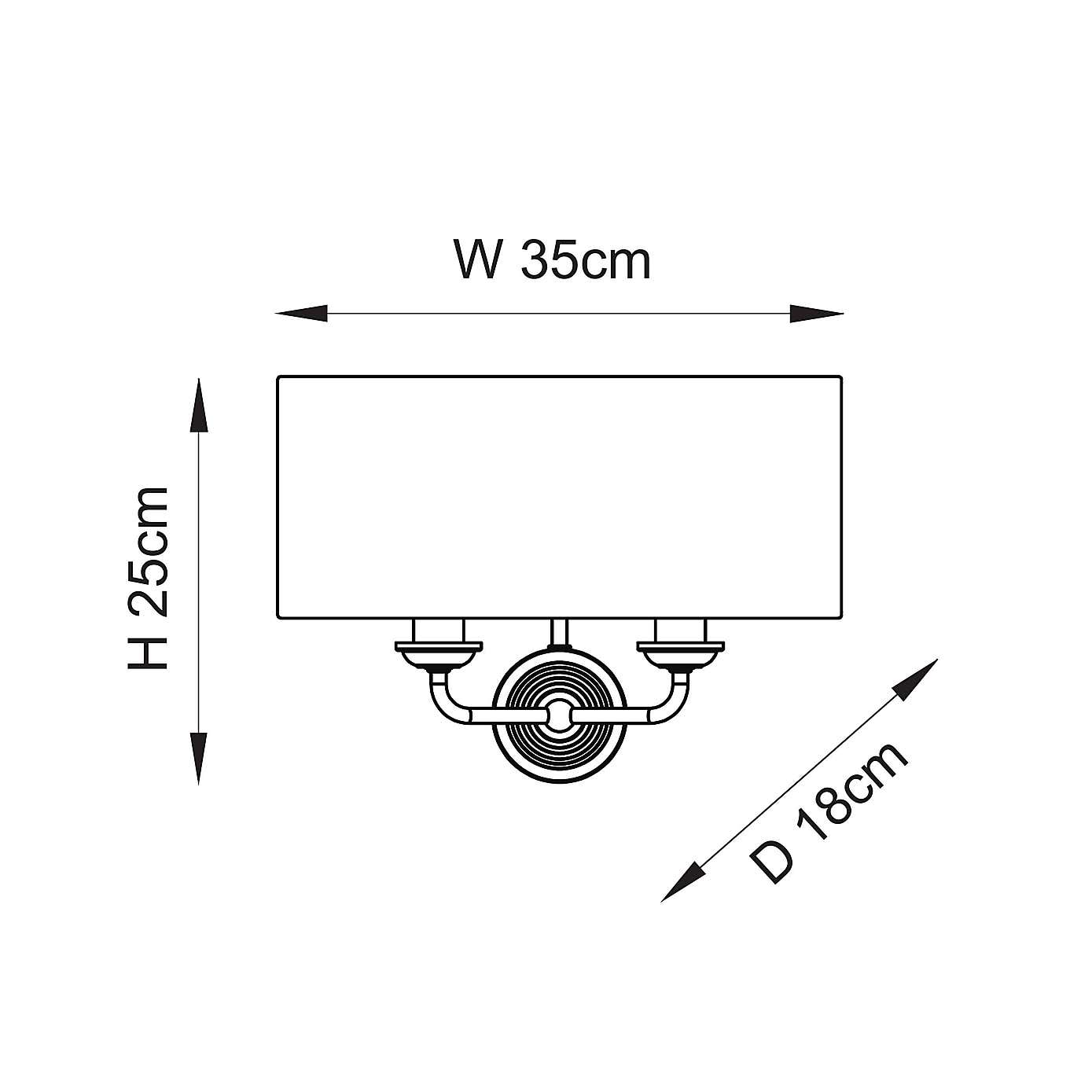 Vogue Sandringham Mid Century 2 Light Wall Light