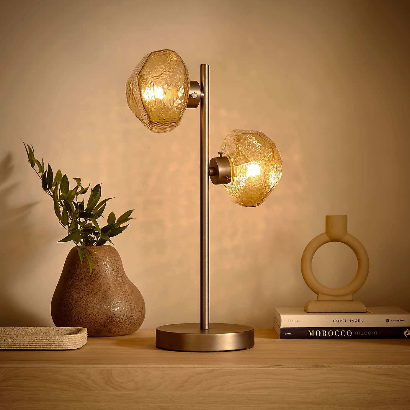 Lava Industrial 2 Light Table Lamp