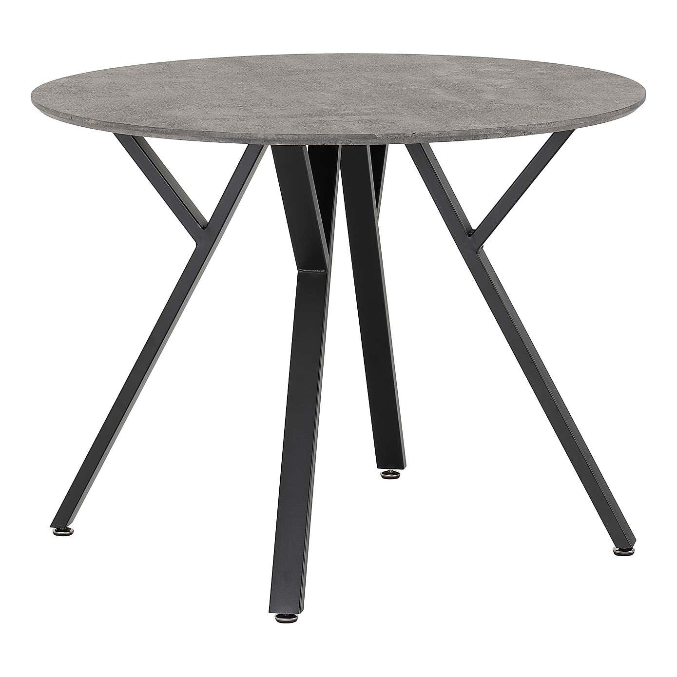 Athens Round Concrete Effect Dining Table