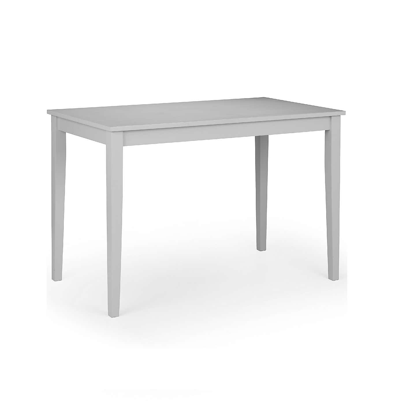Taku Rectangular Grey Dining Table with 4 Coast Grey Chairs