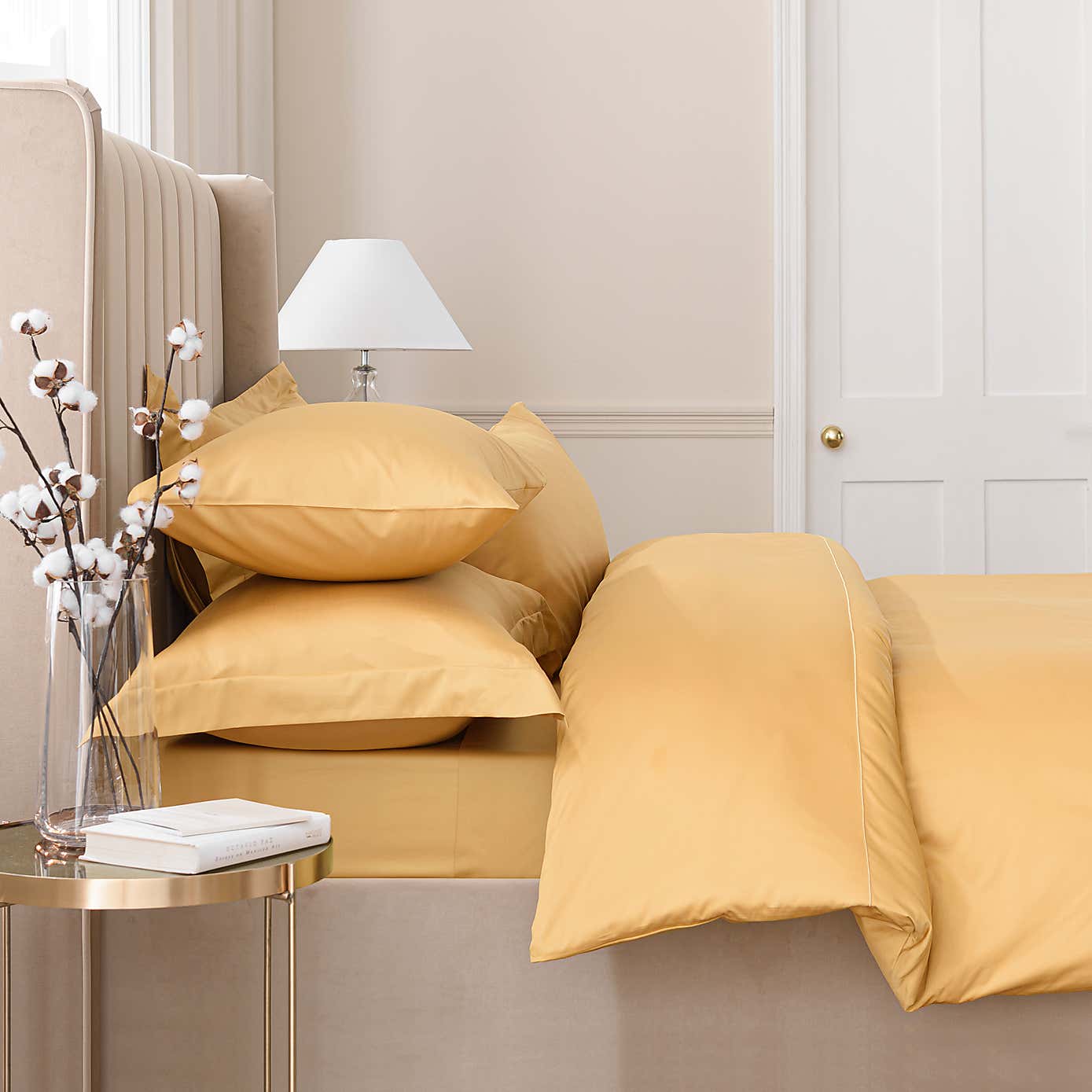 Dorma 300 Thread Count 100% Cotton Sateen Plain Oxford Pillowcase