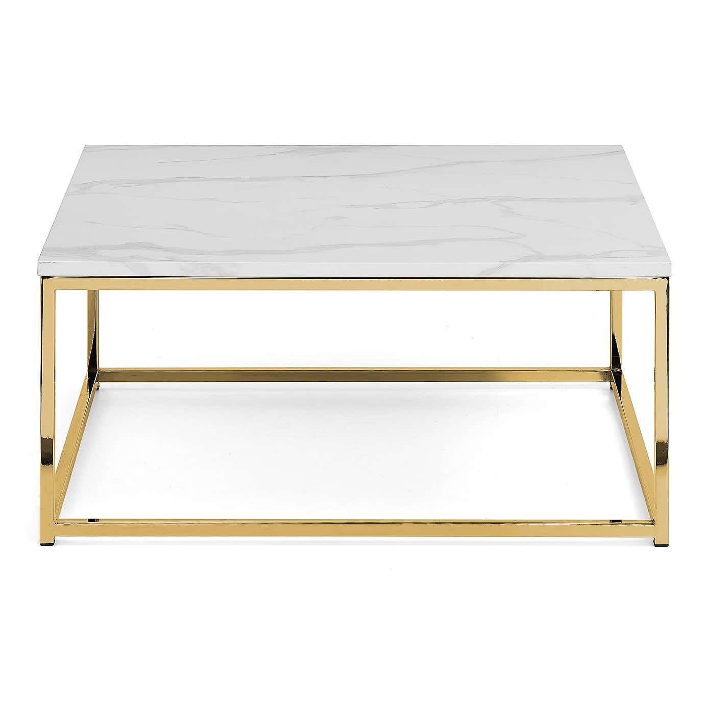 Scala Marble Effect Gold Coffee Table