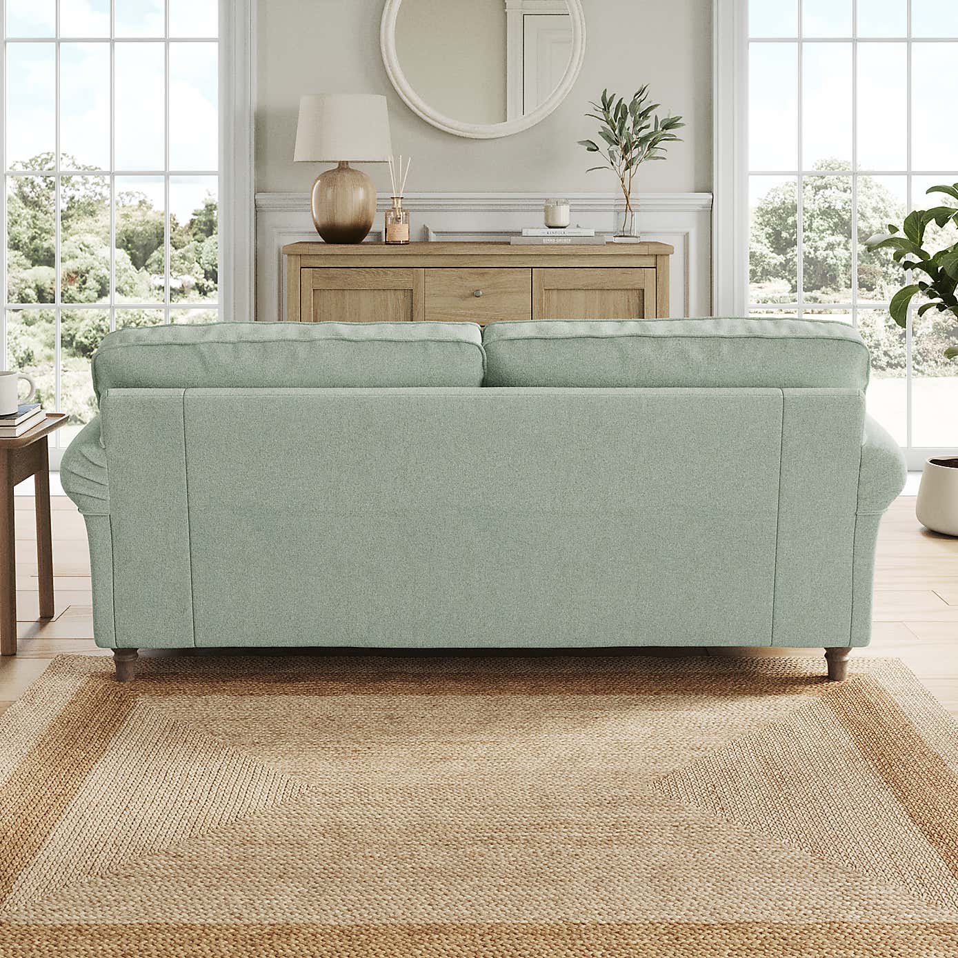 Flori 3 Seater Sofa, Soft Chenille