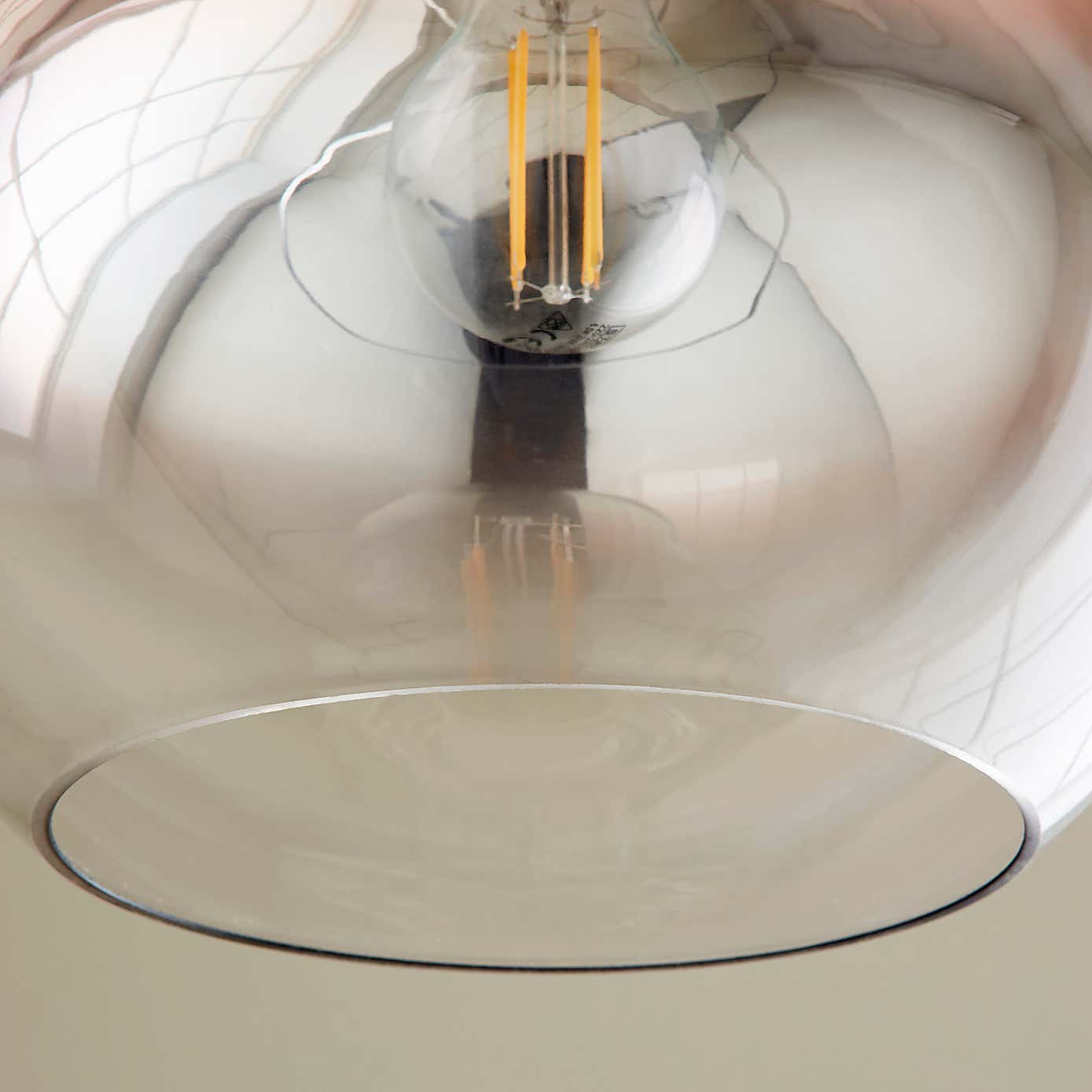 Nivala Metallic Ombre Copper Glass Easy Fit Pendant Shade