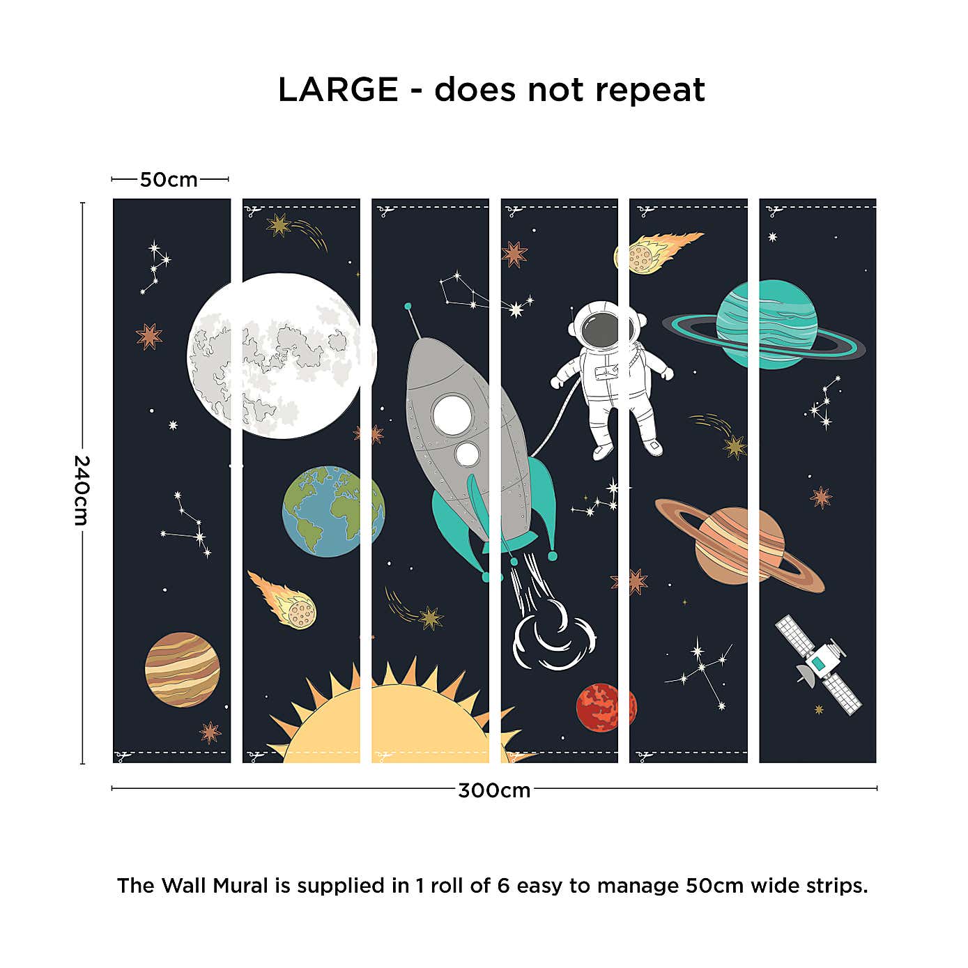 Space Adventure Wall Mural