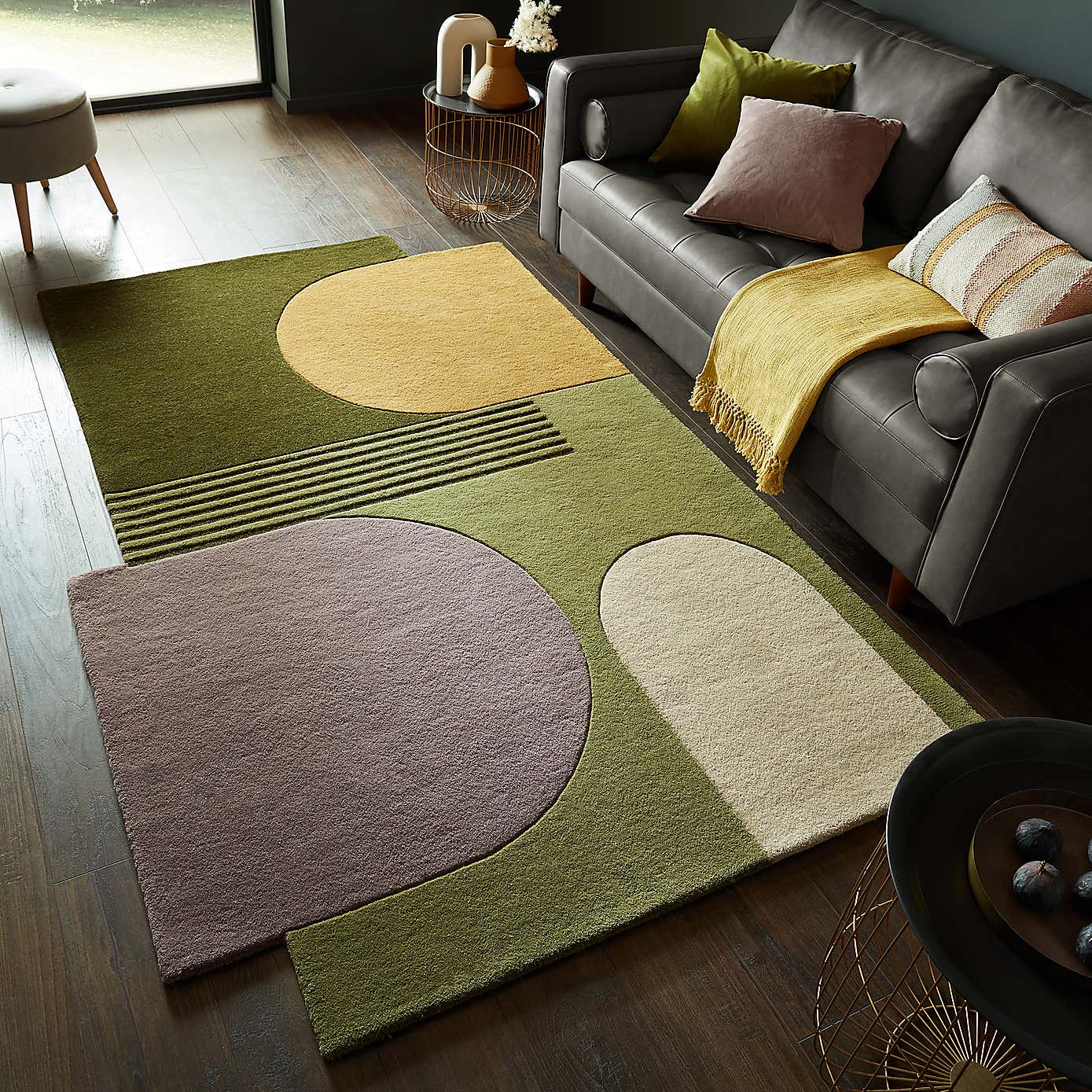 Lozenge Abstract Wool Rug