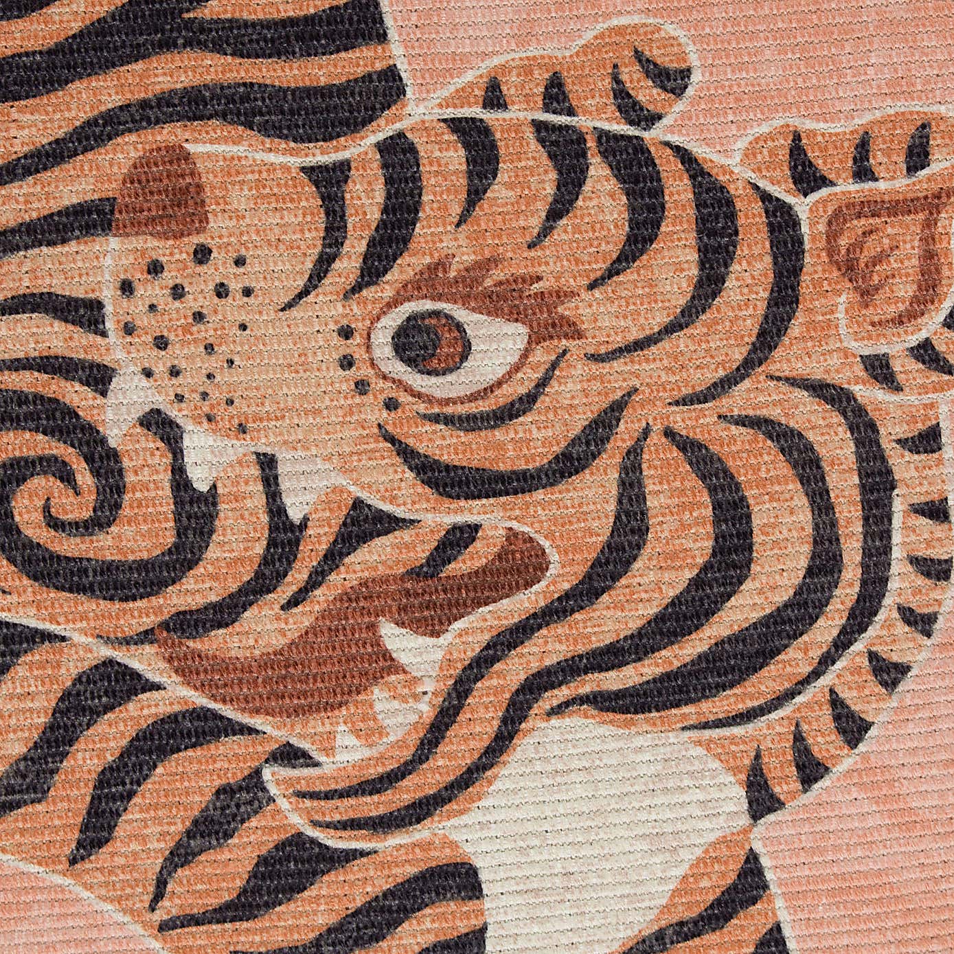furn. Tibetan Tiger Coral Washable Indoor Outdoor Rug