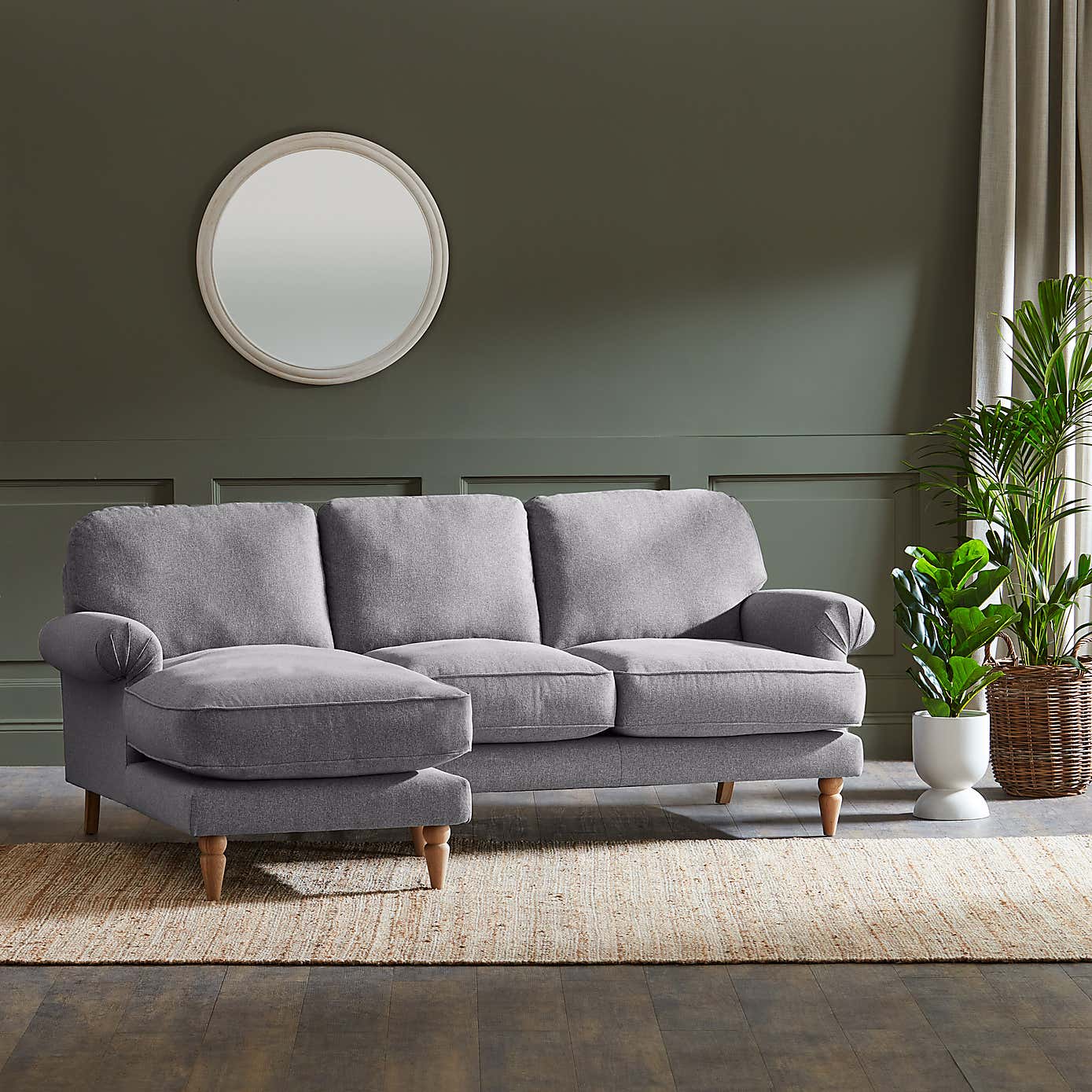 Jolene Soft Texture Corner Chaise Sofa