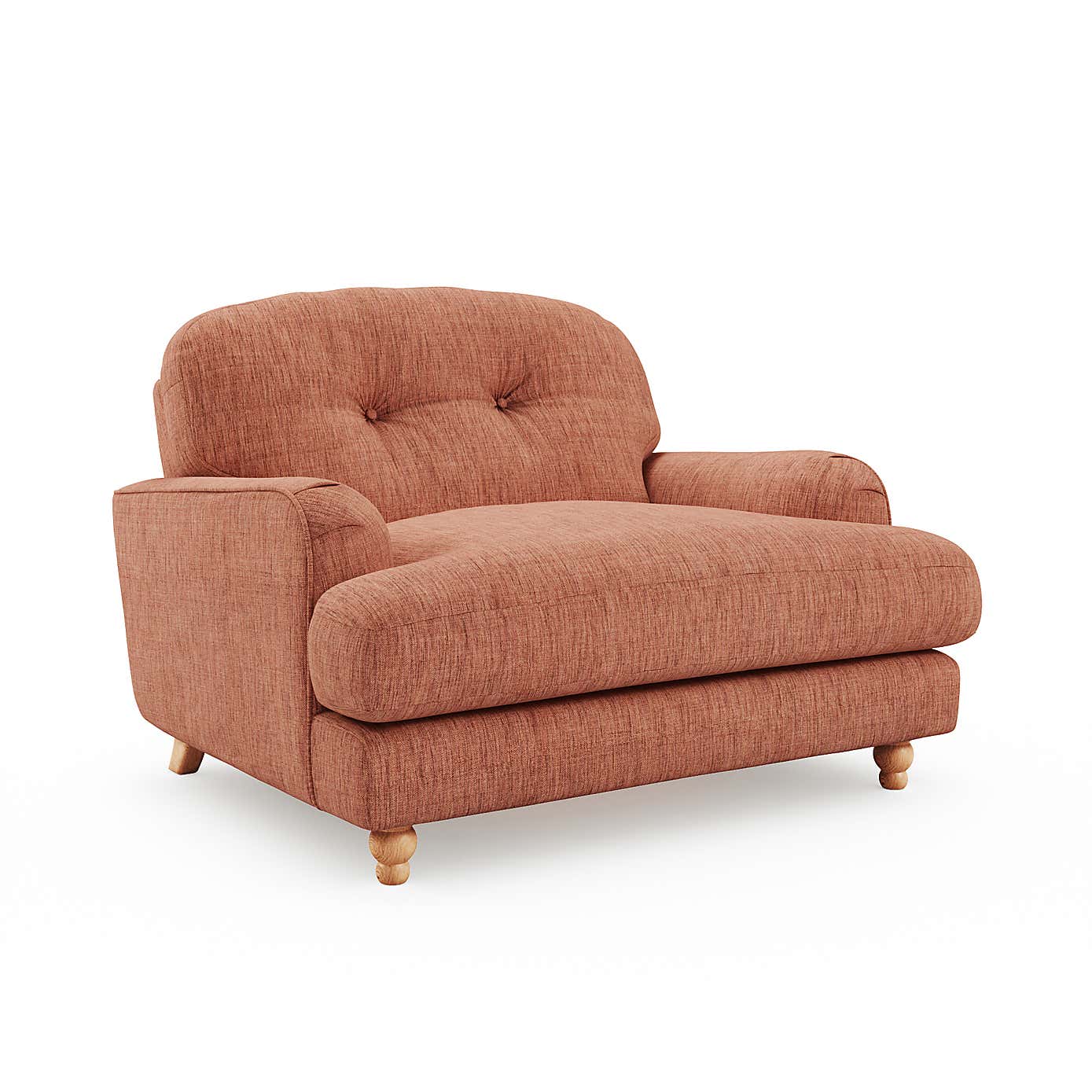 Martha Faux Linen Snuggle Chair