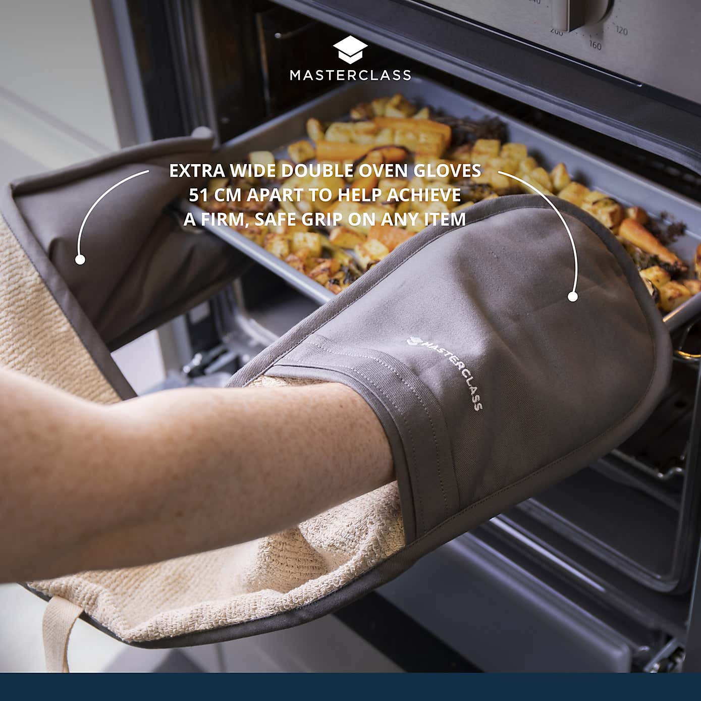 MasterClass Cotton Double Oven Glove