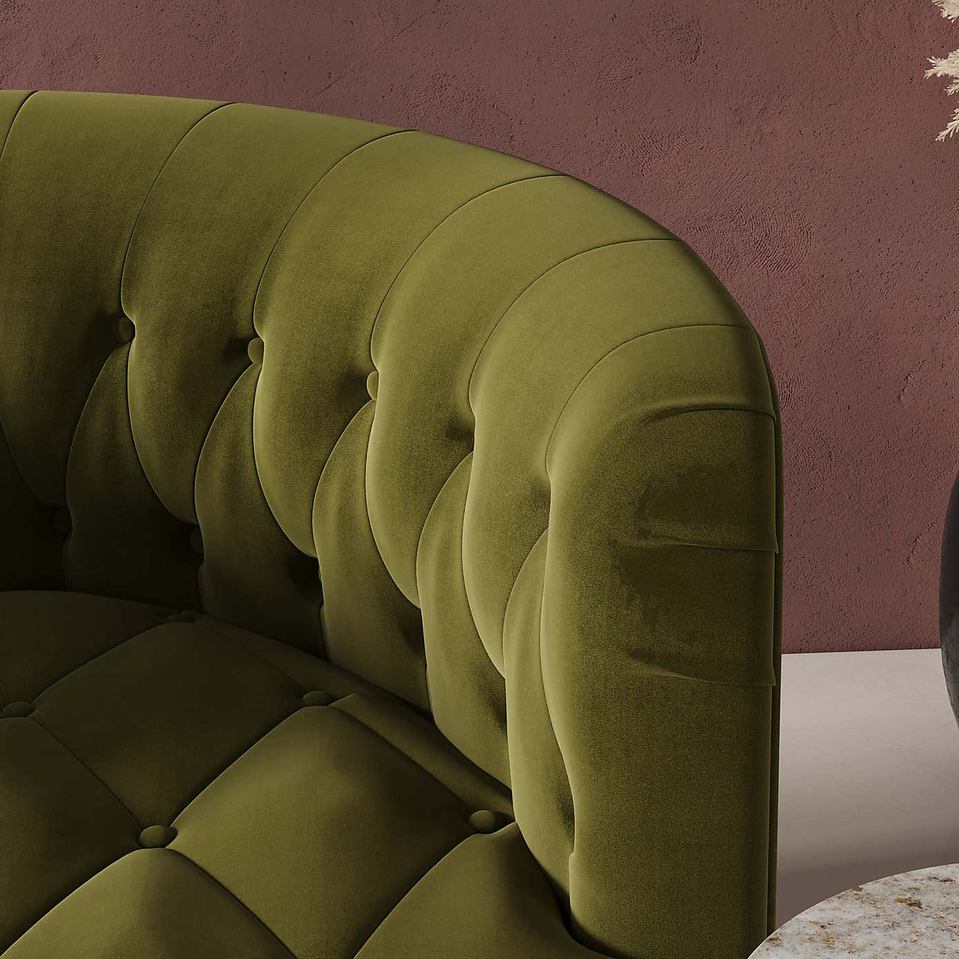 Elena Buttoned Swivel Chair