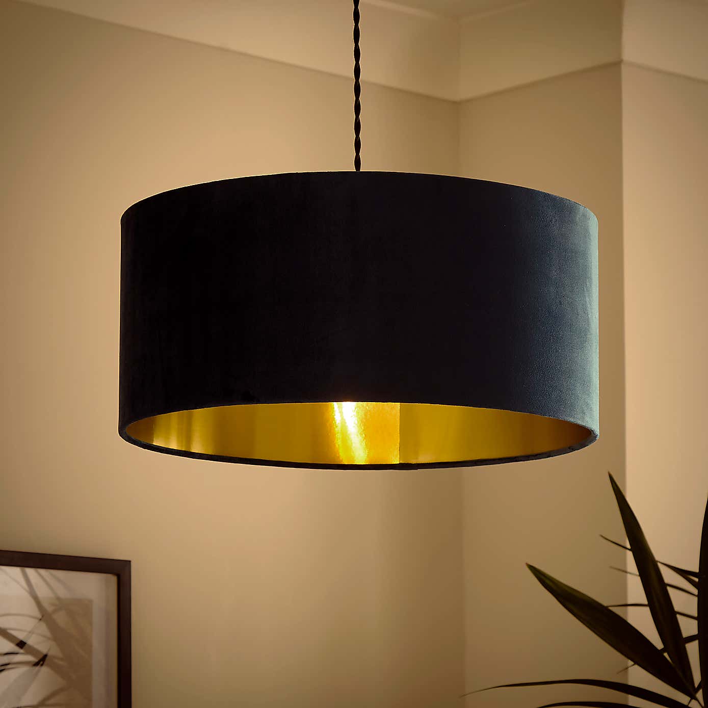 Ari Velvet Drum Lamp Shade