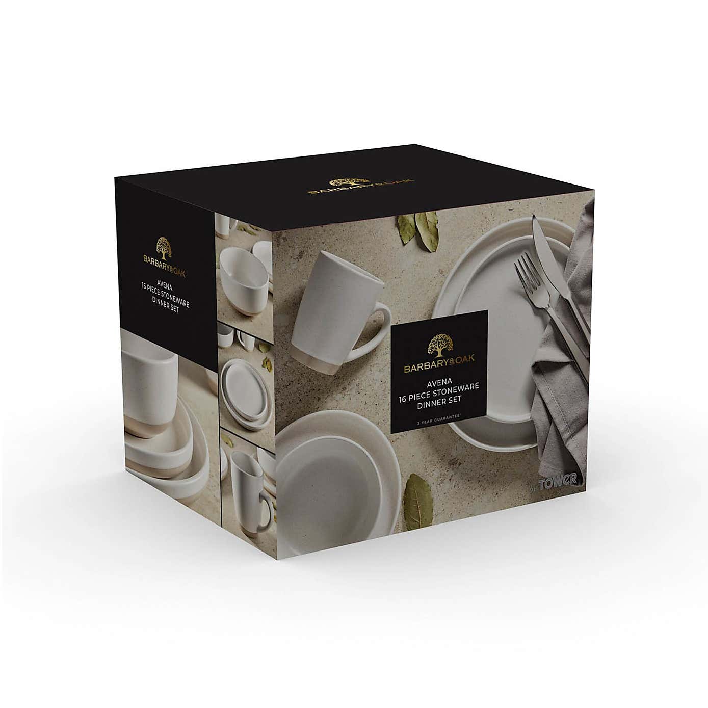 Barbary & Oak Avena Stoneware 16 Piece Dinner Set