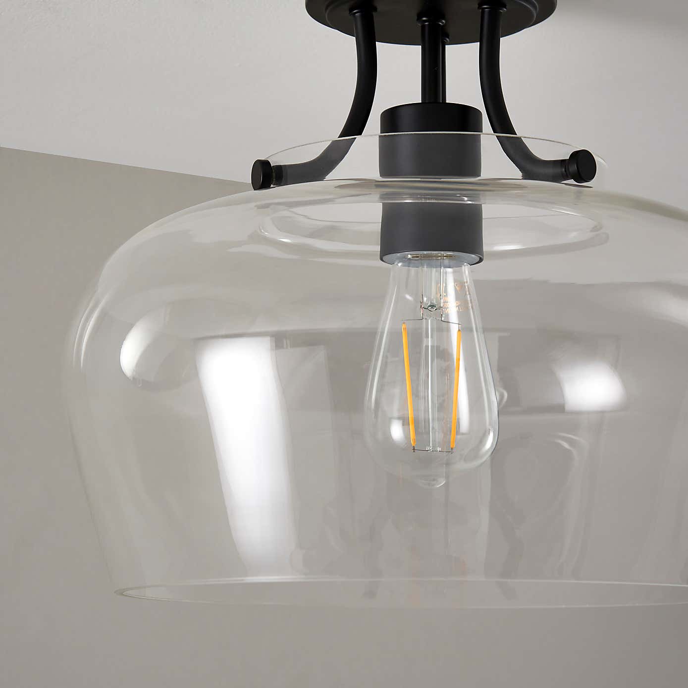 Hotel Lilier Bathroom 1 Light Flush Ceiling Fitting