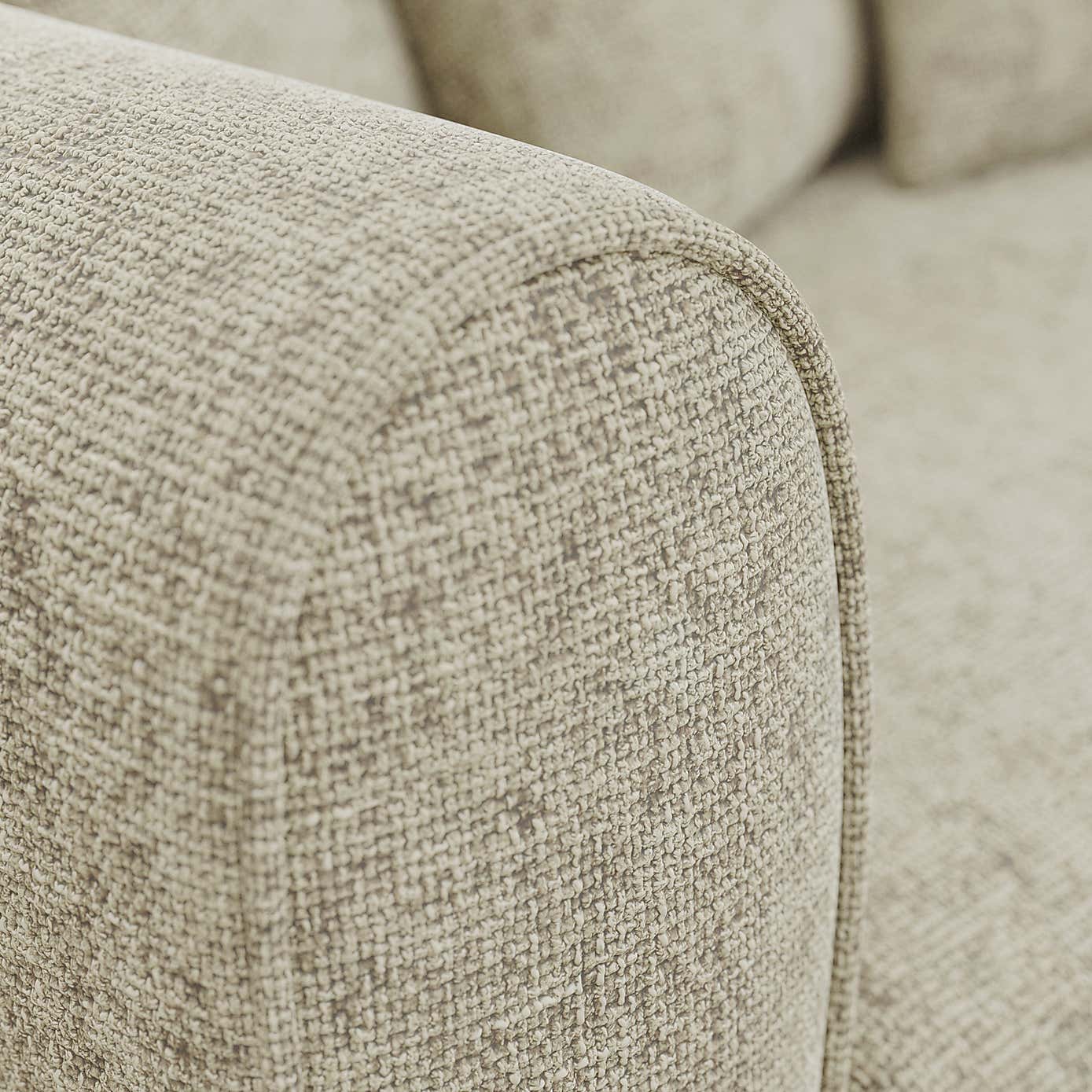 Blake Curved Arm Chunky Chenille 3 Seater Sofa