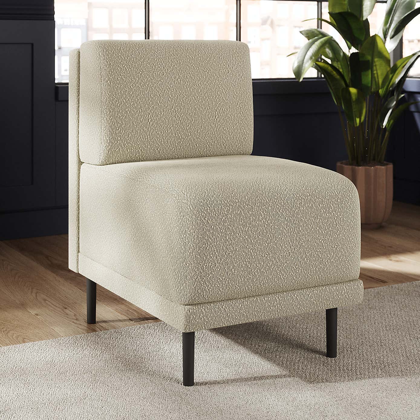 Mae Small Dining Bench, Boucle