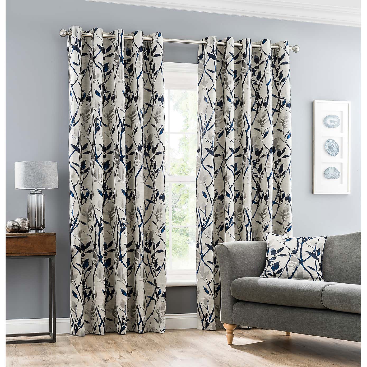 Zen Jacquard Eyelet Curtains