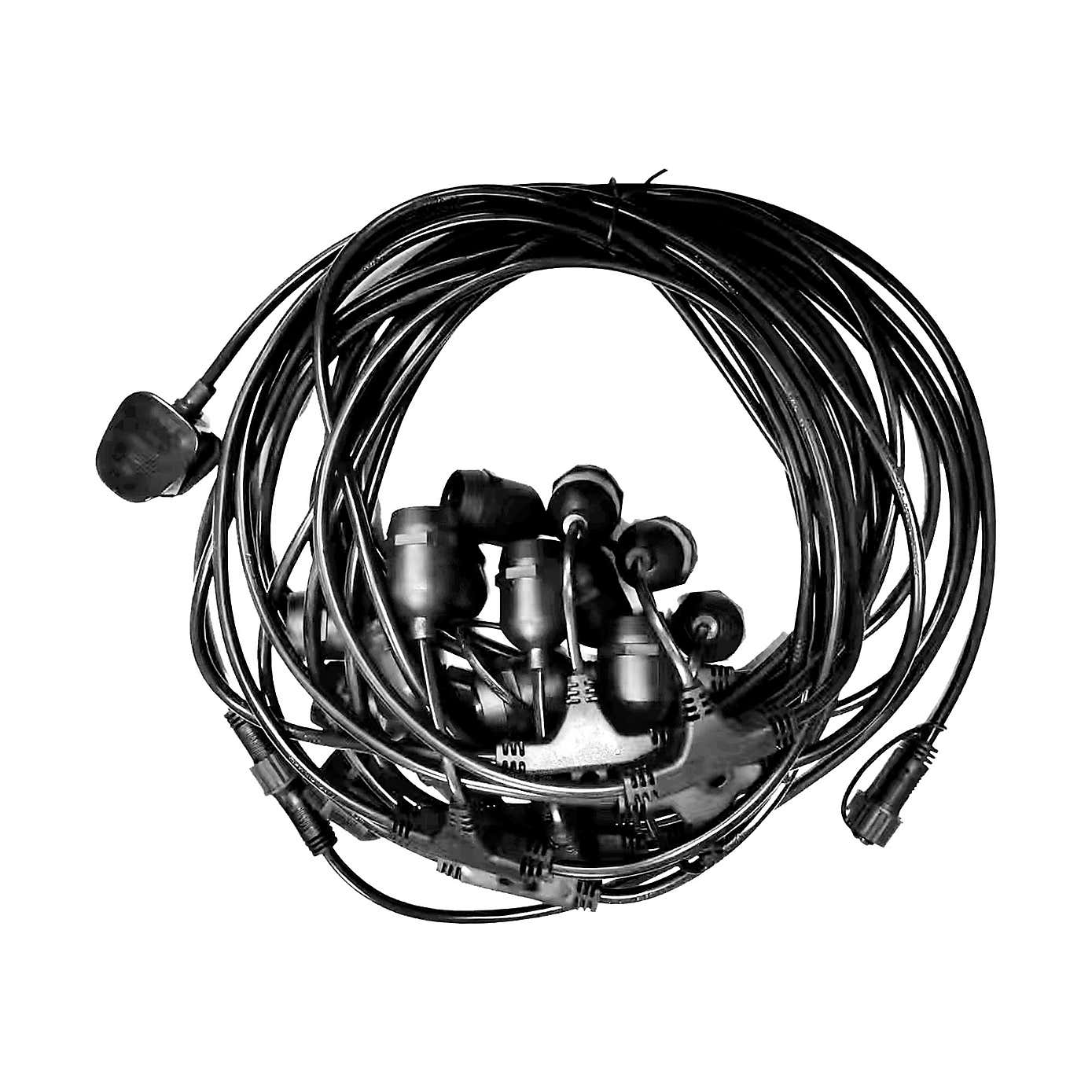 V-TAC 15 LED Festoon String Lights & Filament Bulbs Indoor Outdoor Bundle