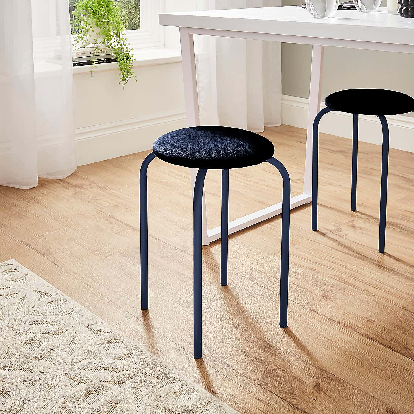 Verity Velvet Stacking Stool
