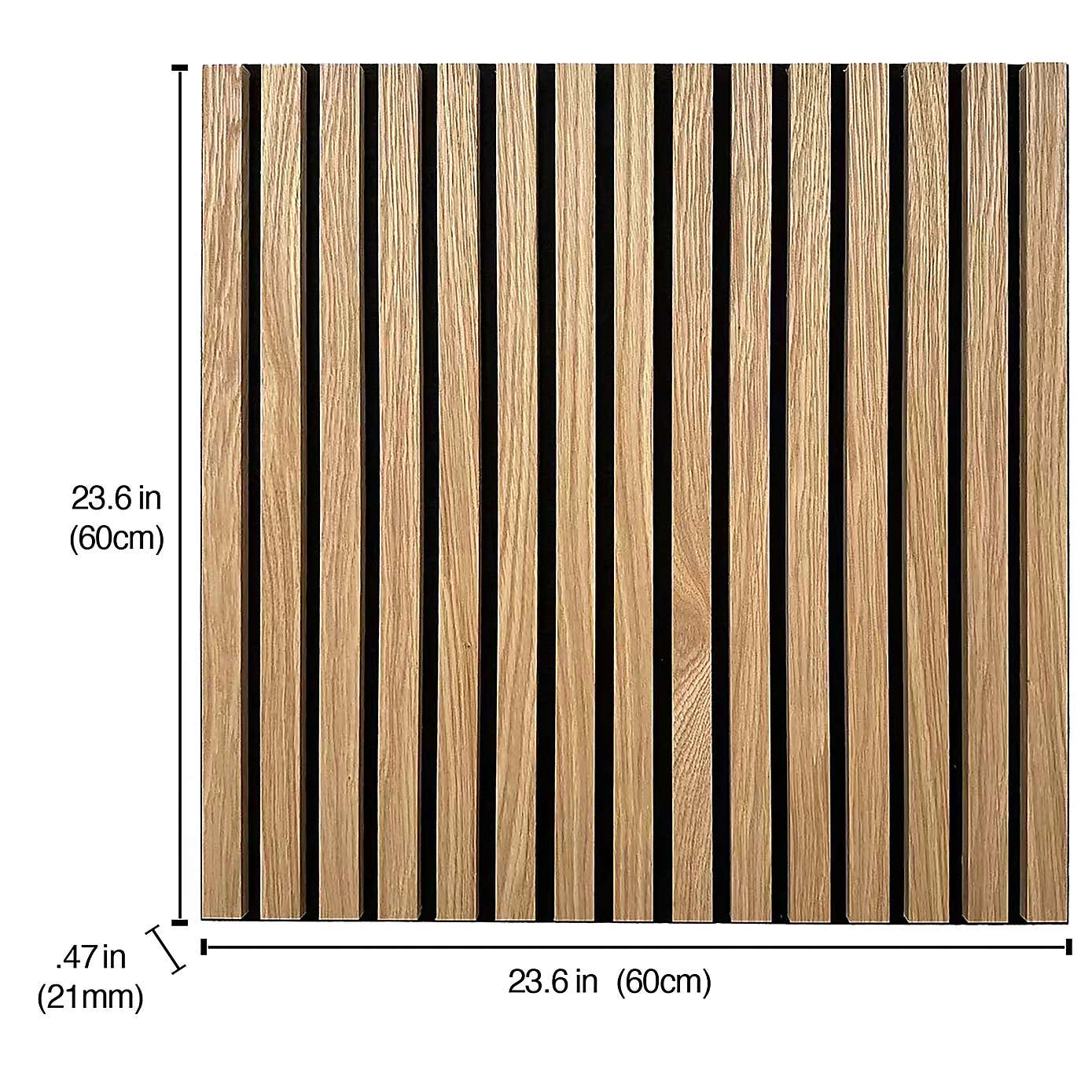 Wallpops Acoustic Wood Slat Panelling 60cm x 60cm
