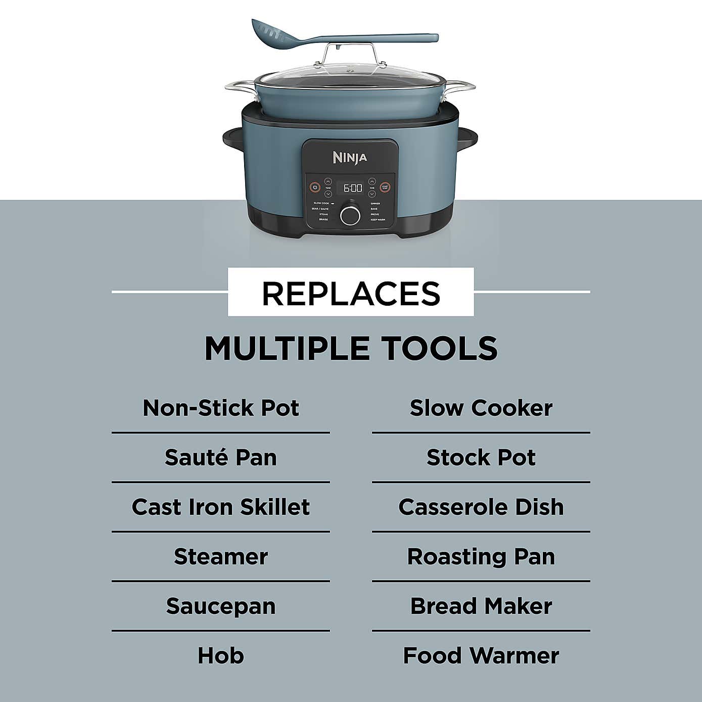 Ninja Foodi 8-in-1 Sea Salt Grey Possible Cooker