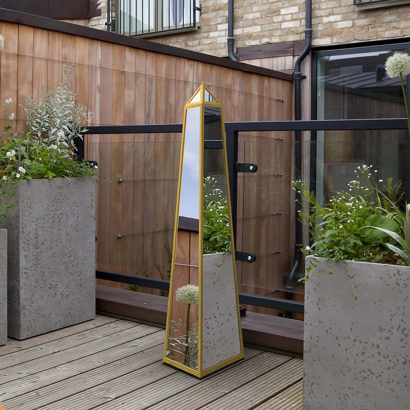 The Obelisk Mirrored Outdoor Garden Ornament