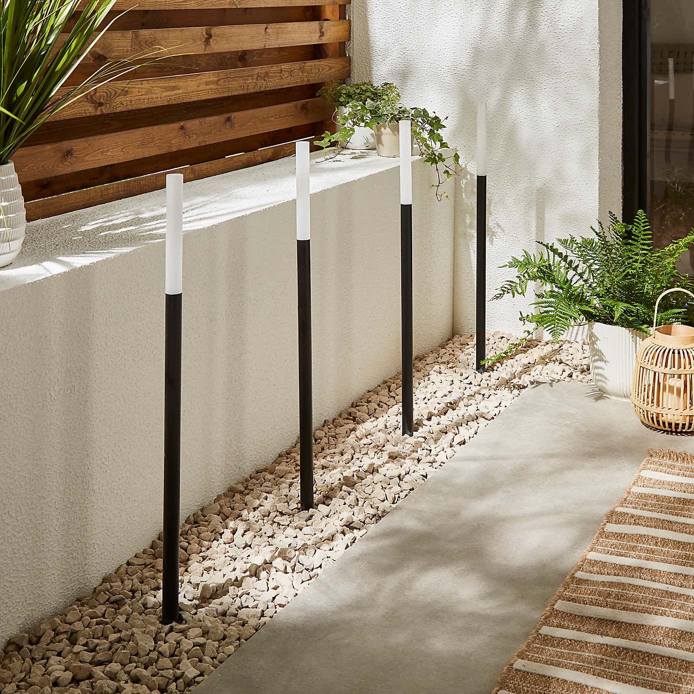 Set of 4 Tube LED Stake Lights