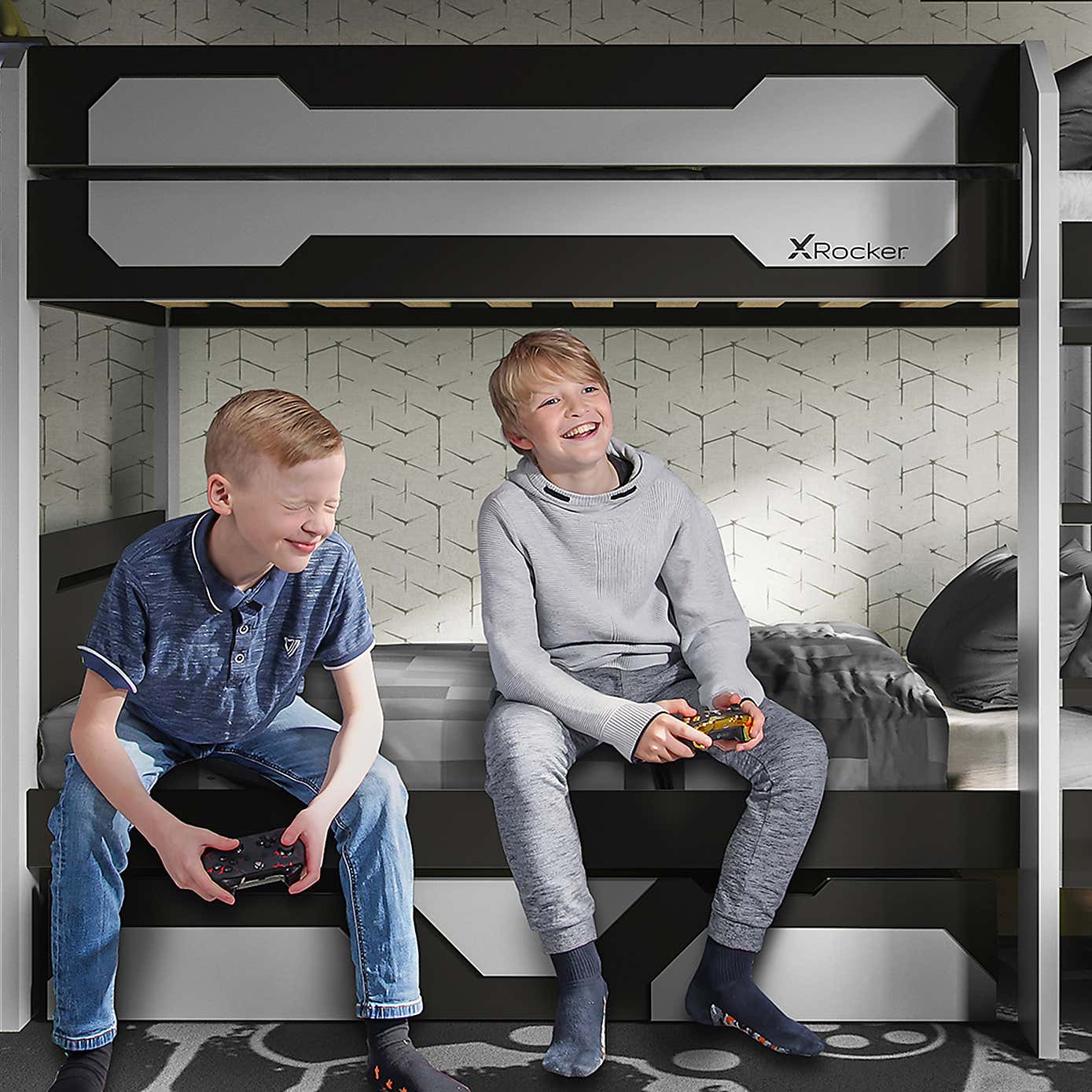 X Rocker Battalion Gaming Bunk Bed with Trundle