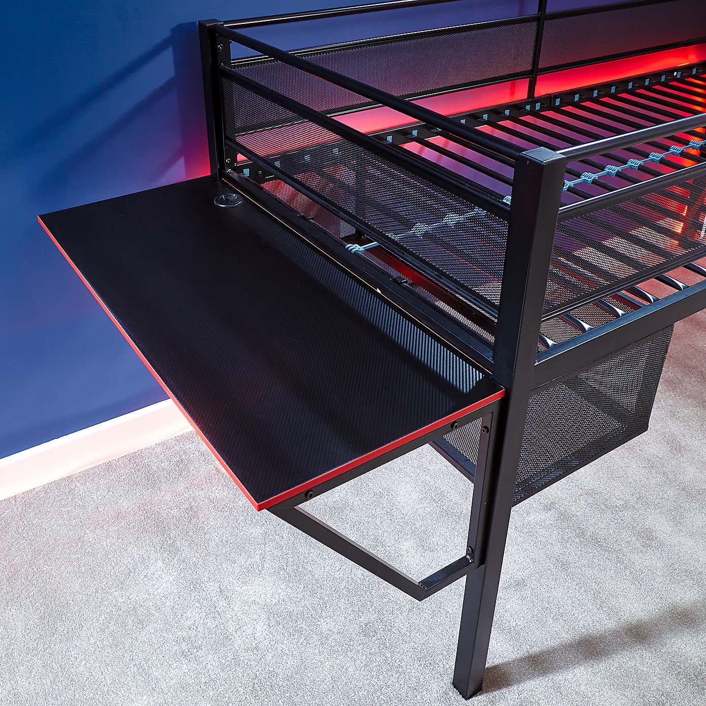 X Rocker Sanctum Gaming Mid Sleeper Bunk Bed with Desk