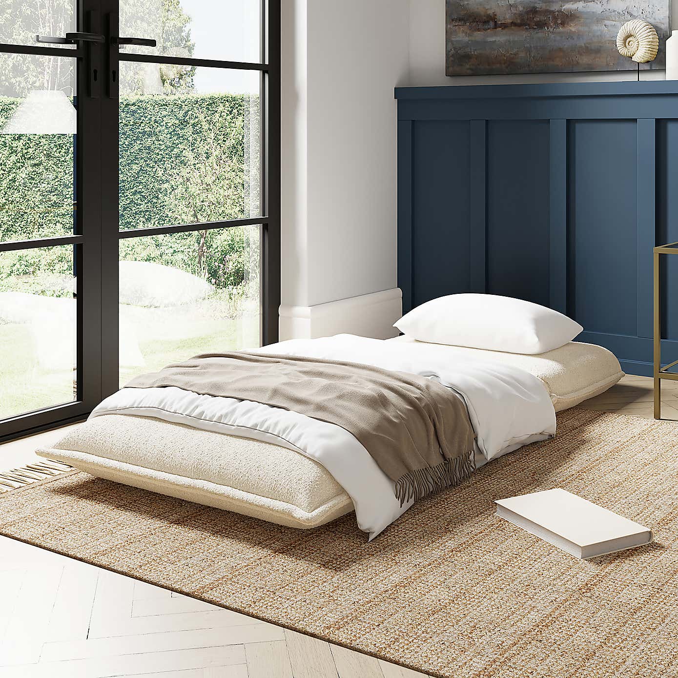 Jackson Boucle Foldable Single Sofa Bed