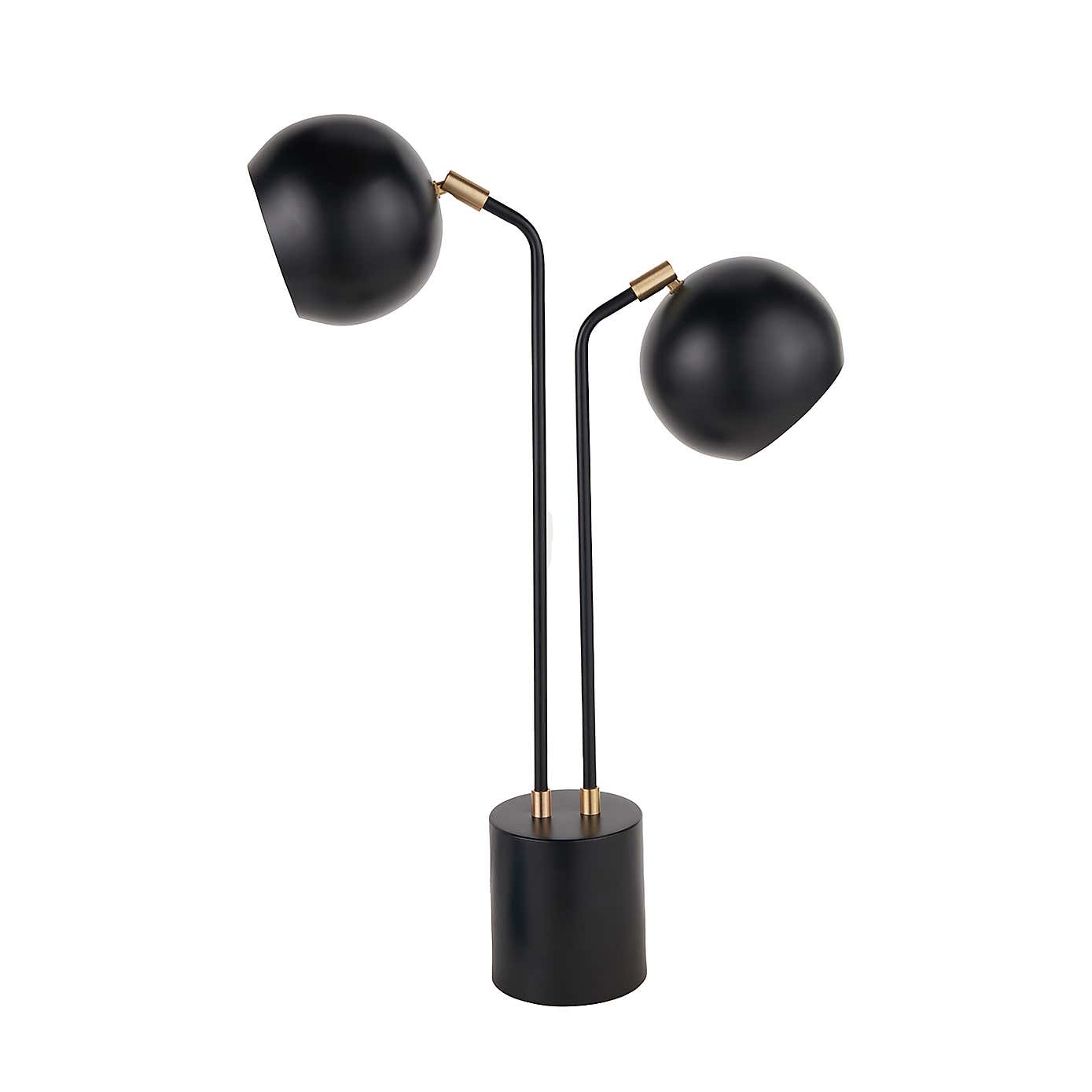 Bailey Black 2 Head Table Lamp