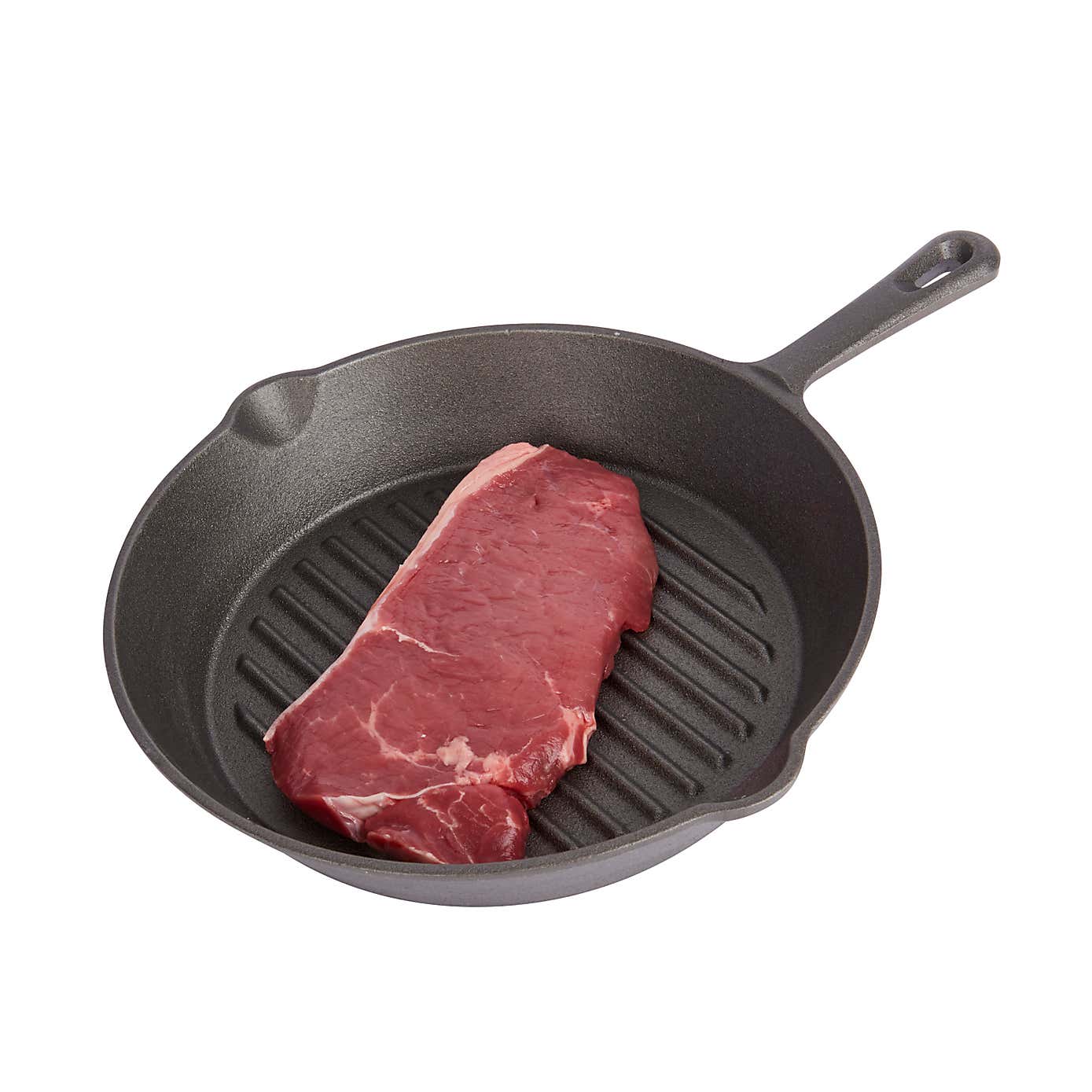 KitchenCraft Induction-Safe Round Cast Iron Skillet Pan