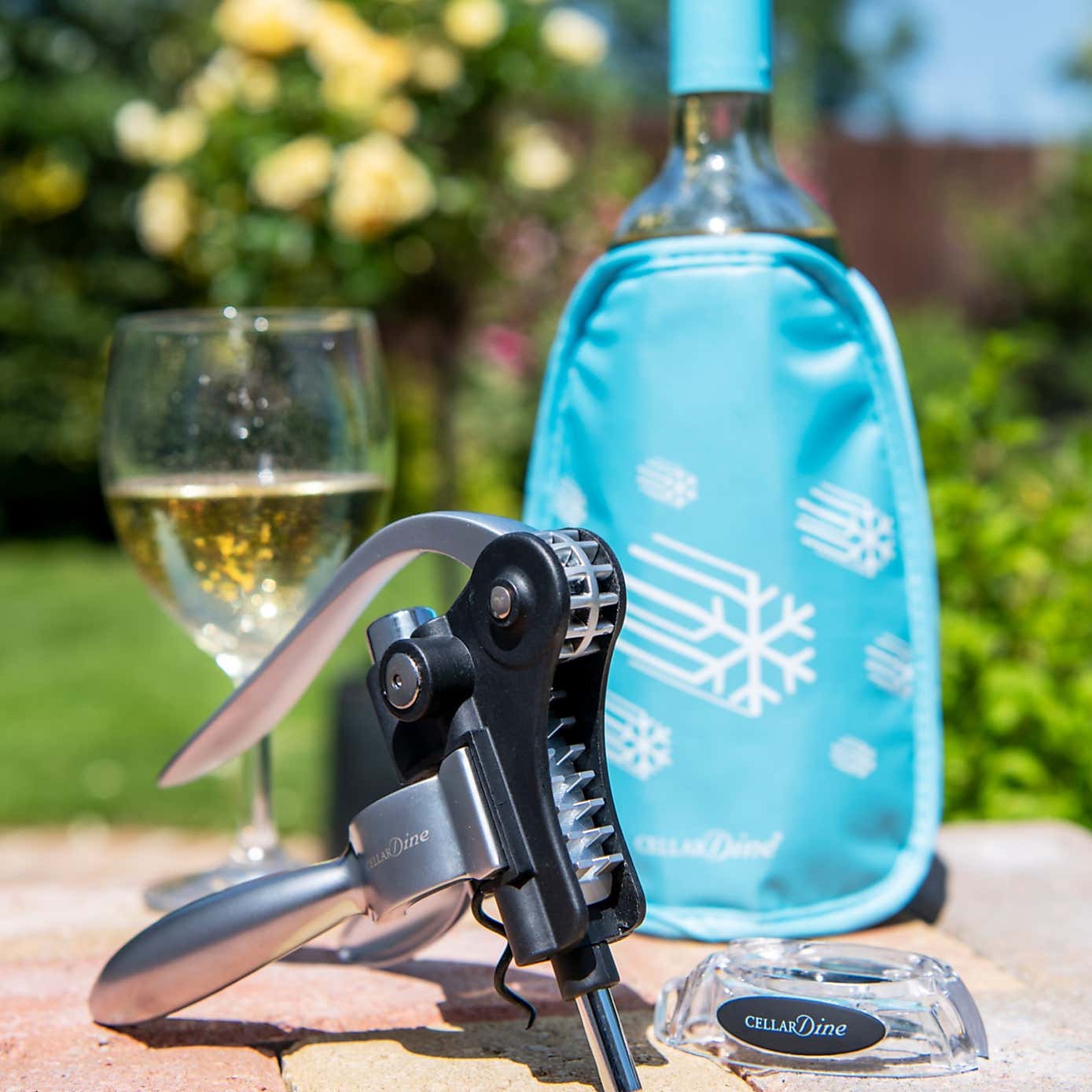 Dexam CellarDine Lever Corkscrew and White Wine Chiller Gift Set