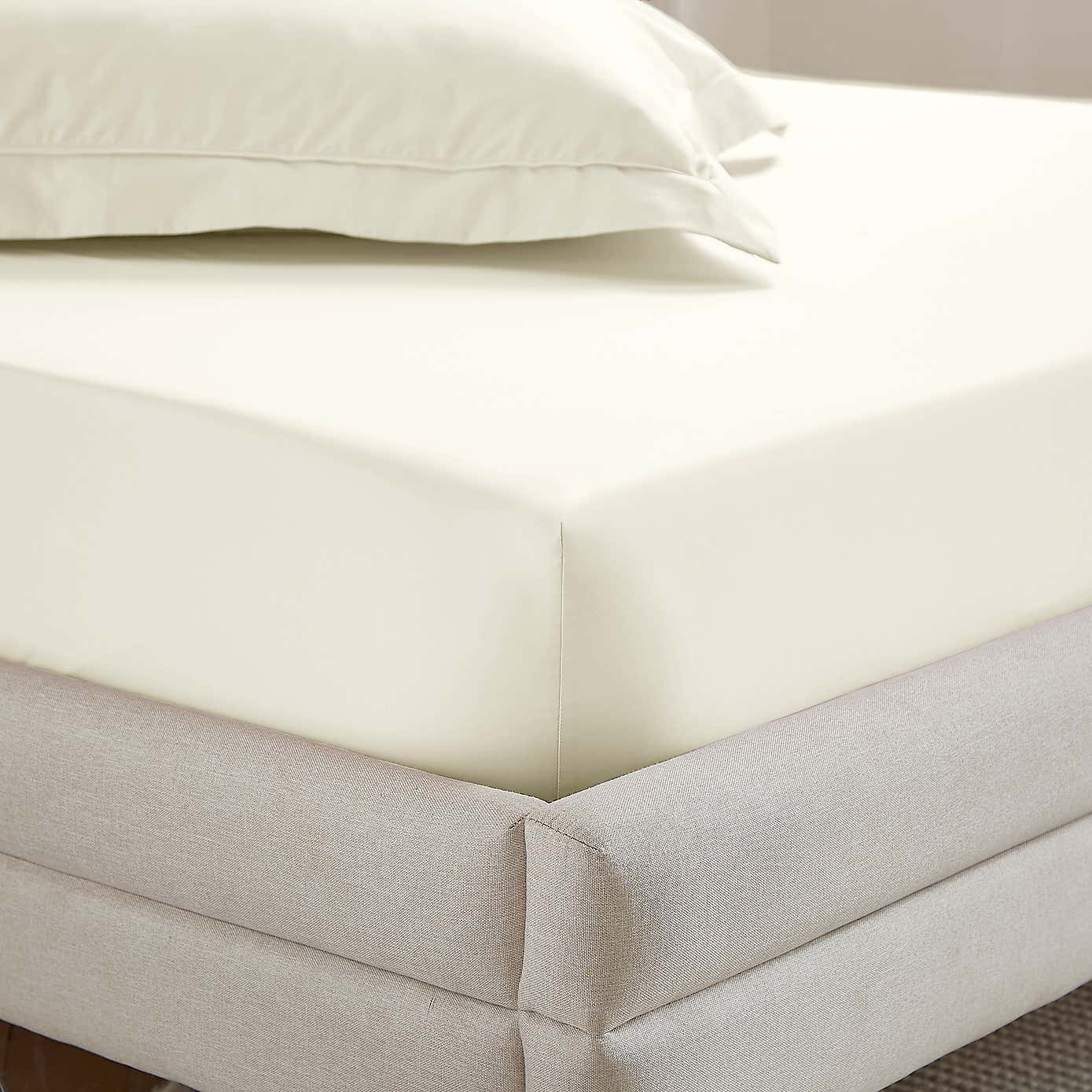 Dorma 400 Thread Count Cotton Percale Fitted Sheet