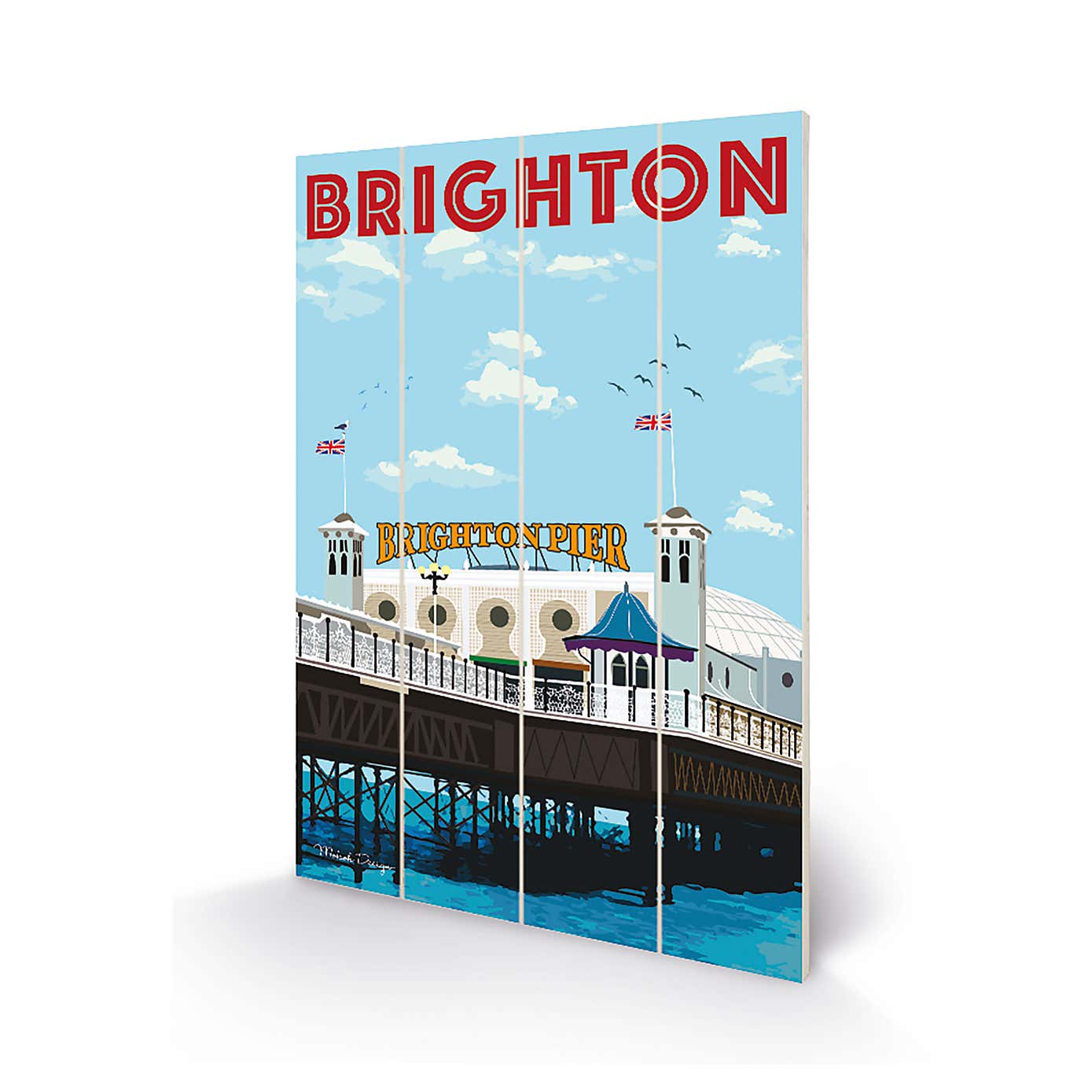 The Art Group Brighton Wooden Wall Art