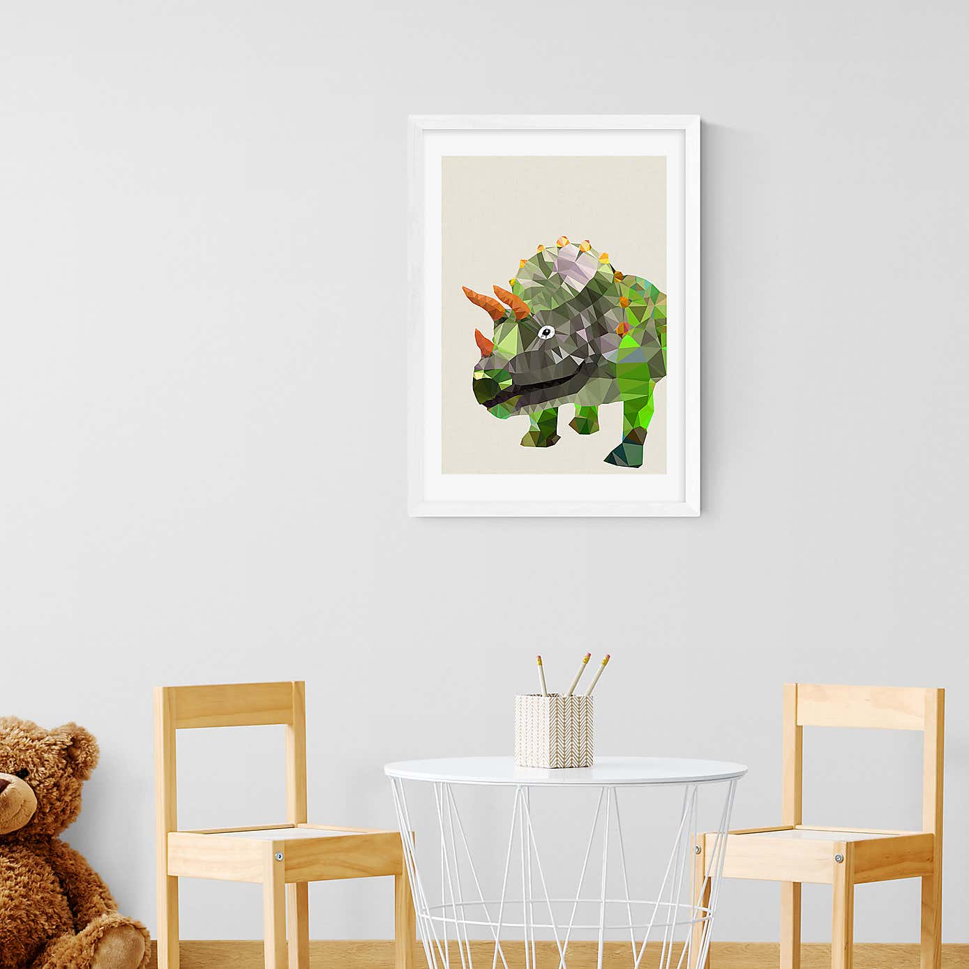 East End Prints Triceratops Print