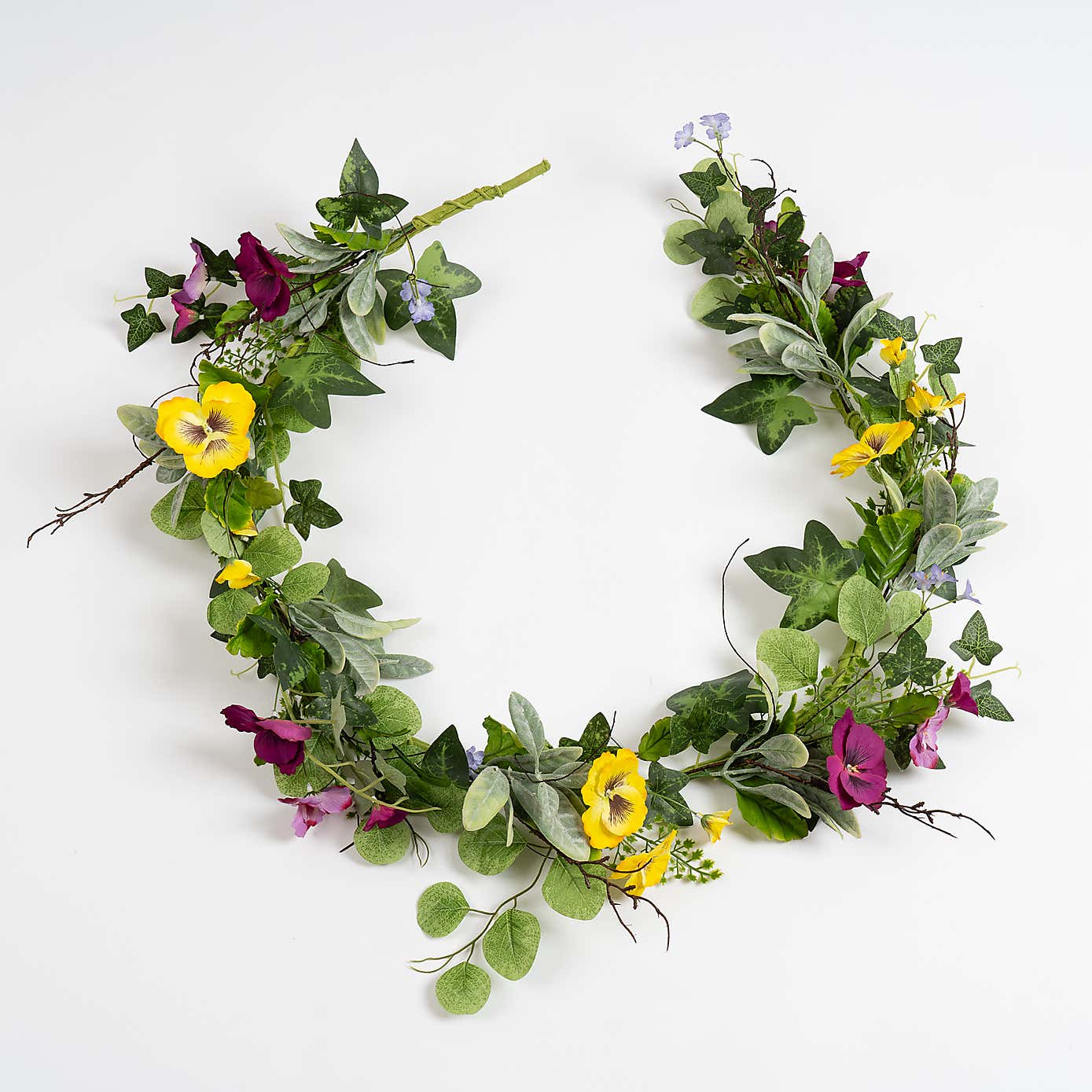Artificial Spring Floral Pansy Garland