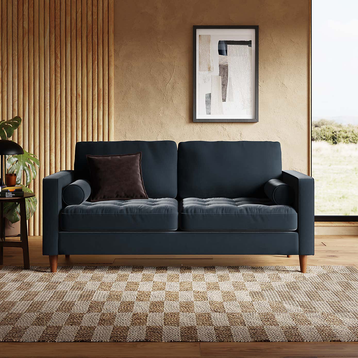 Zoe Casual Sit Velvet 3 Seater Sofa Bed