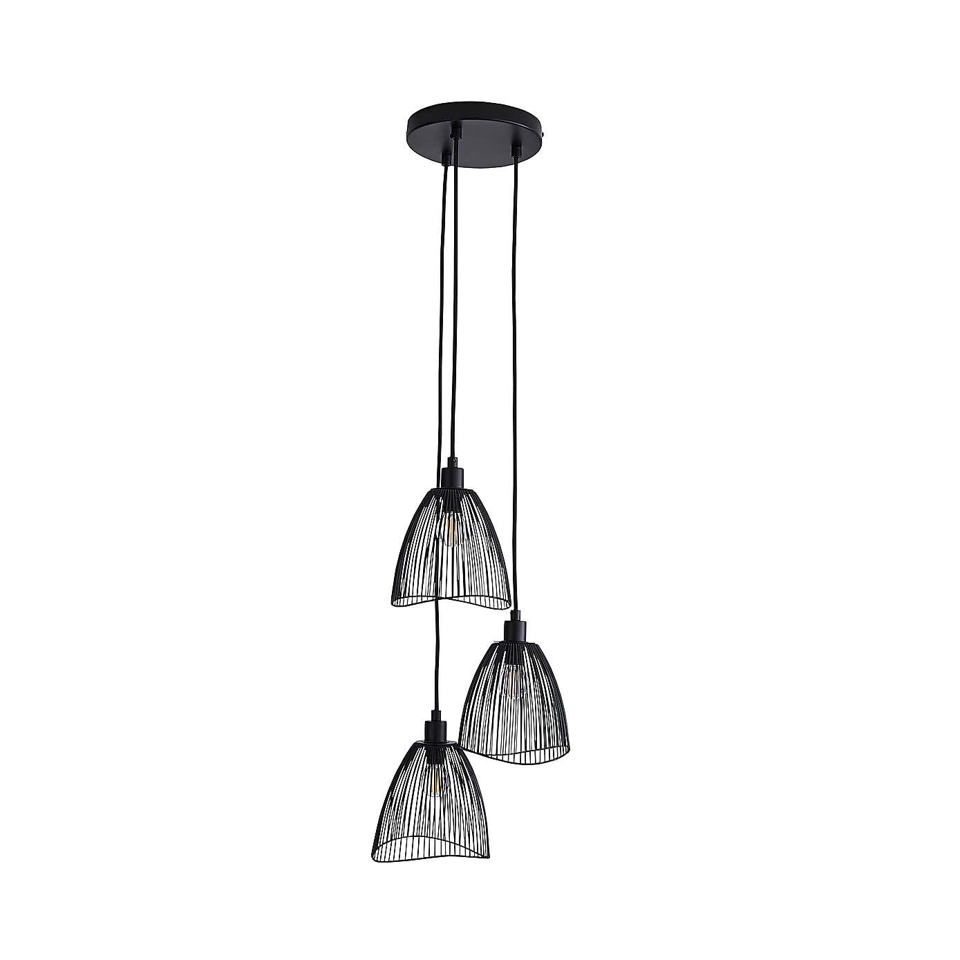 Elements Jaula 3 Light Cluster Ceiling Fitting