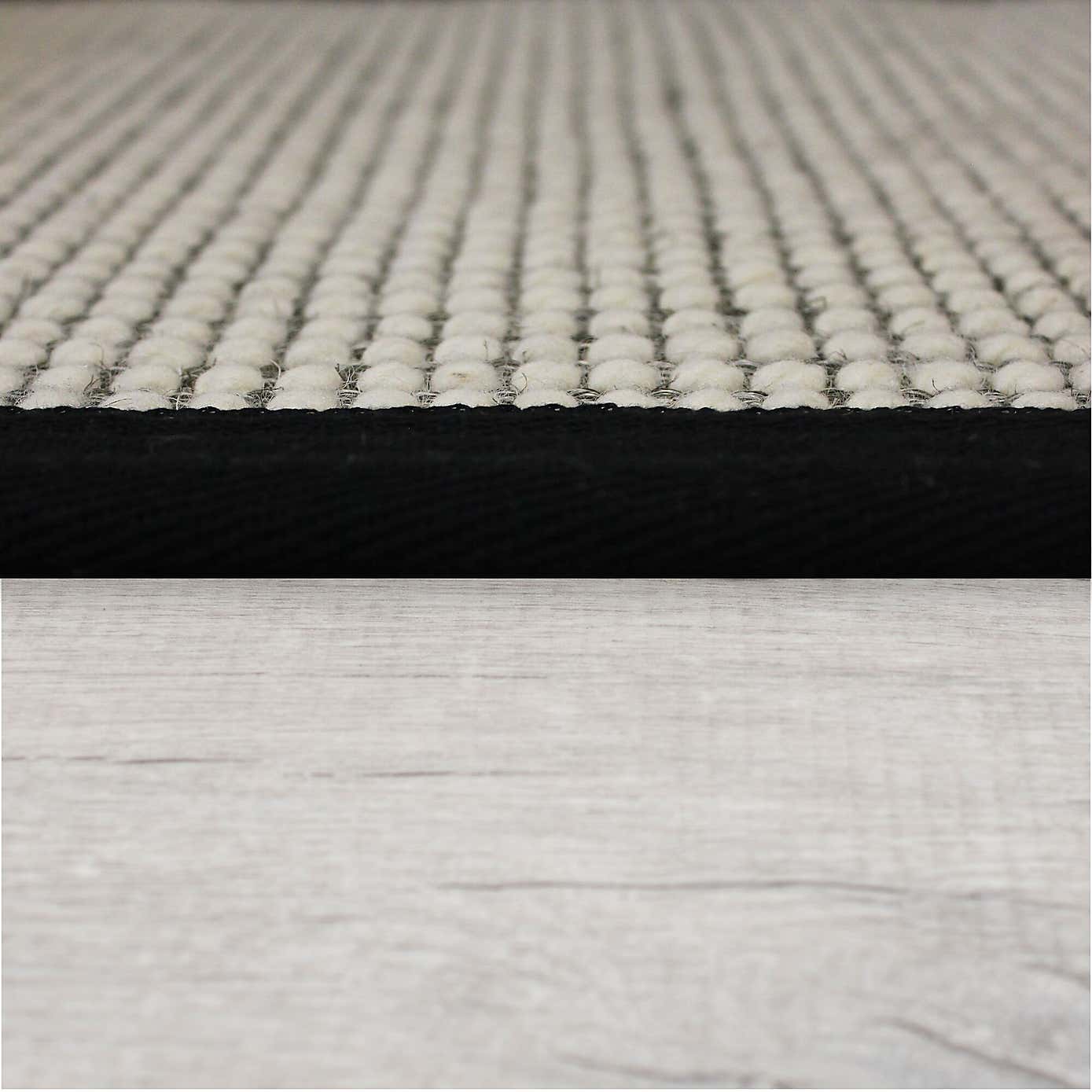 Textured Dot Border Bobble Stair Runner