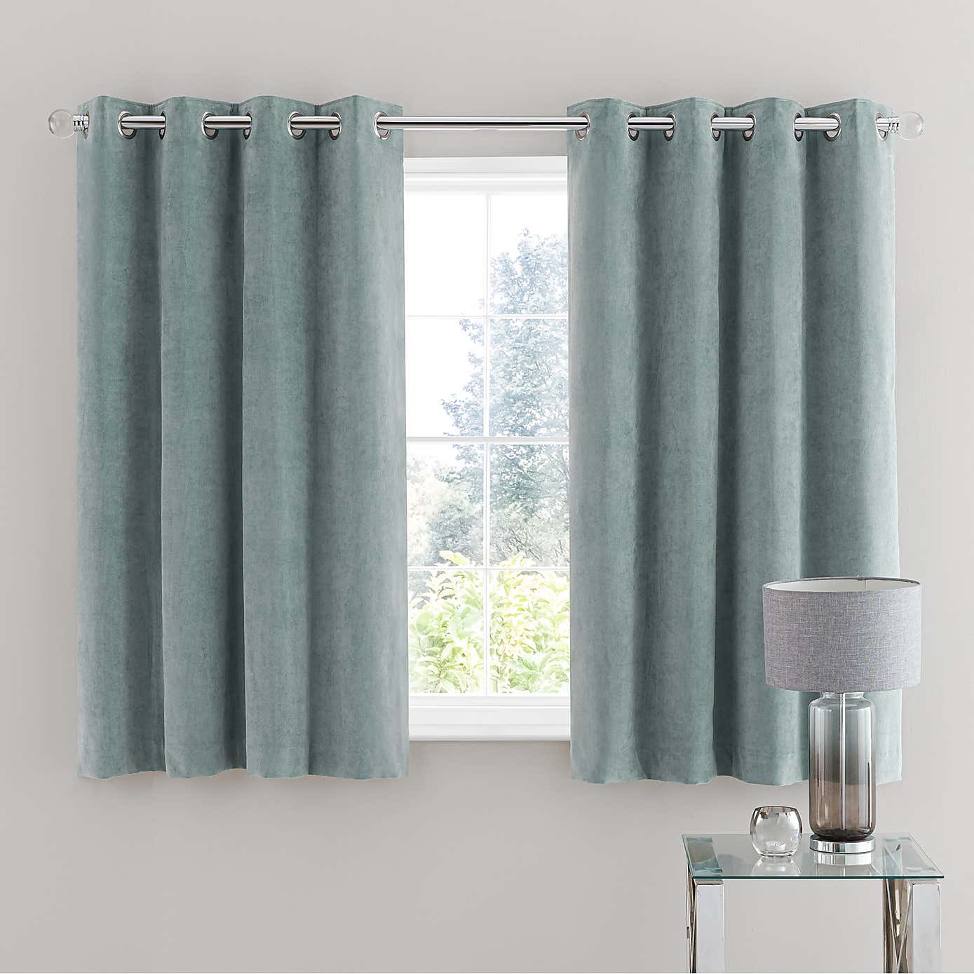 Margot Matt Velour Eyelet Curtains