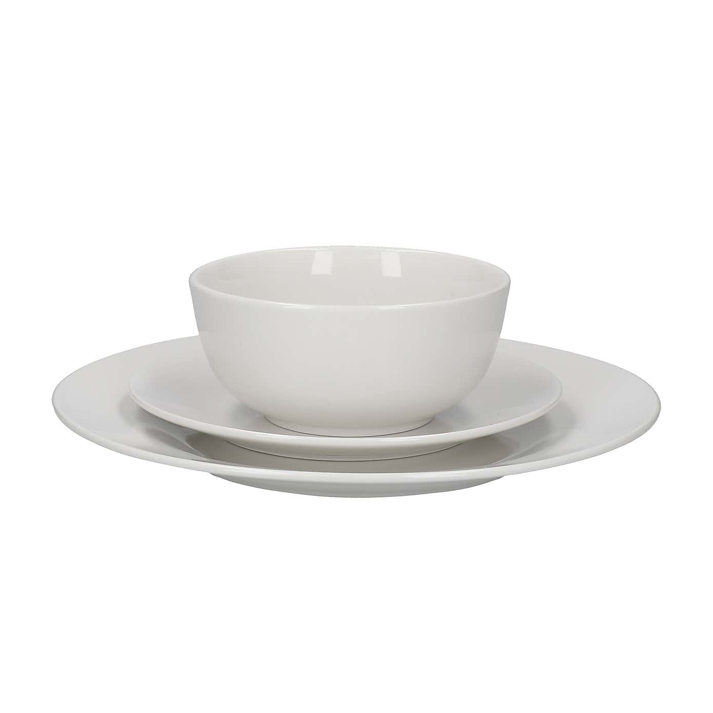 Mikasa Alexis 12 Piece White Porcelain Dinner Set