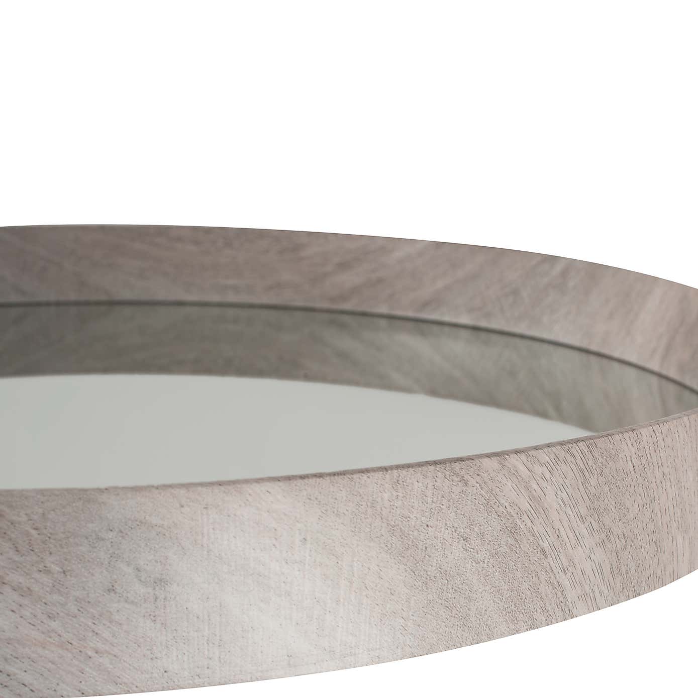 Tray Edge Round Wall Mirror