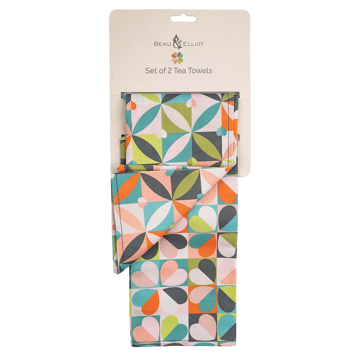Navigate Carnaby Tea Towel  Bloom and Petal Set of 2