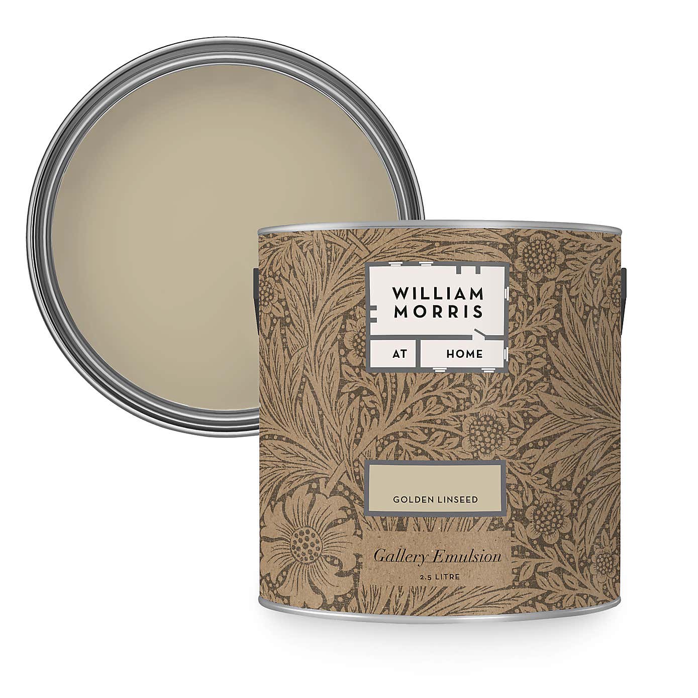 William Morris At Home Golden Linseed Gallery Emulsion Paint
