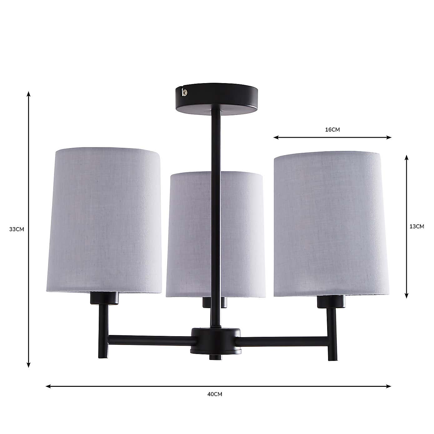 Prescot 3 Light Ceiling Fitting