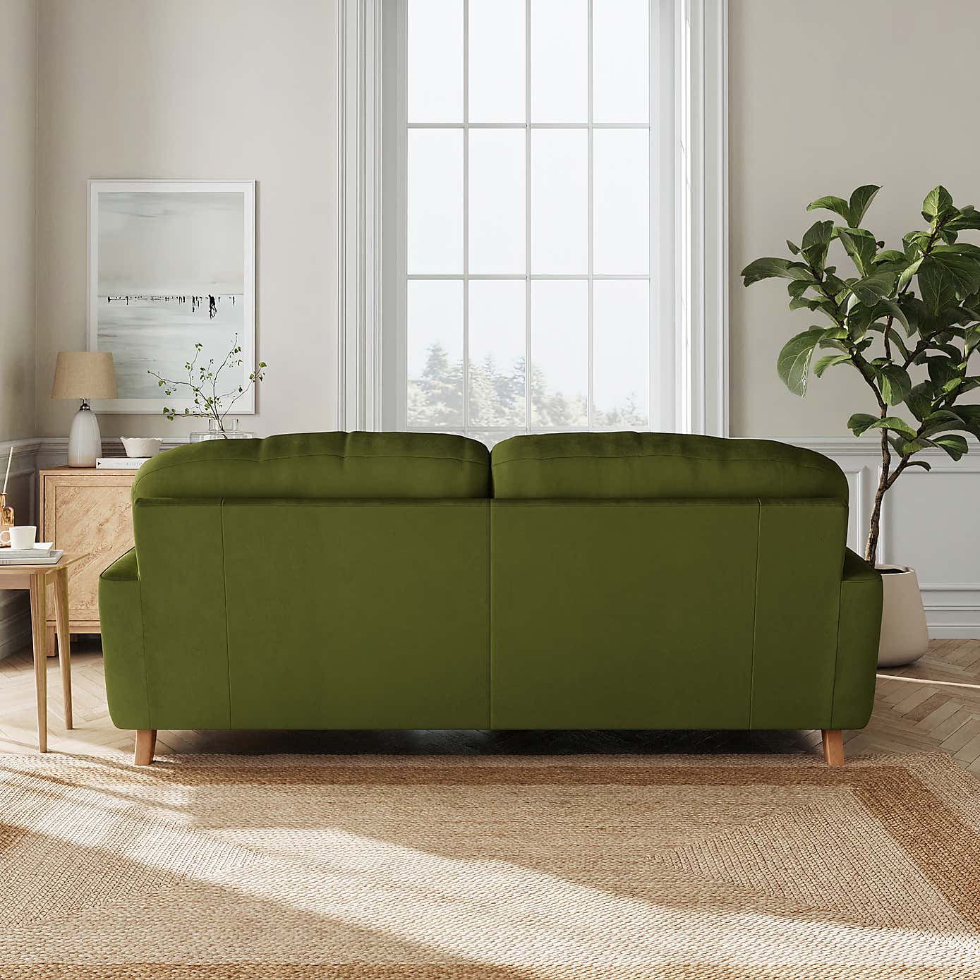 Martha Matte Plush Velvet Corner Chaise Sofa